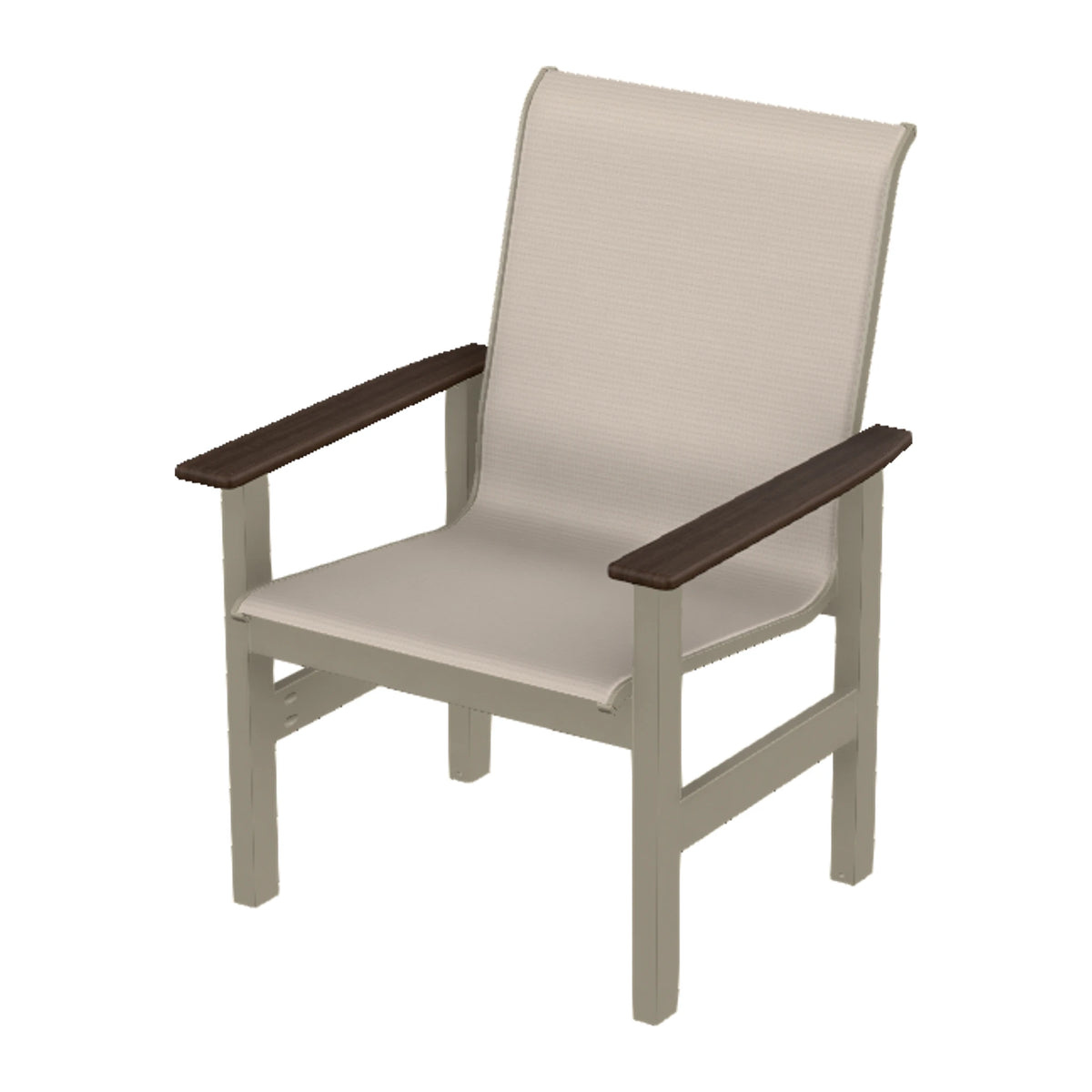 Leeward Sling Armchair — Storm MGP / Chestnut Accents