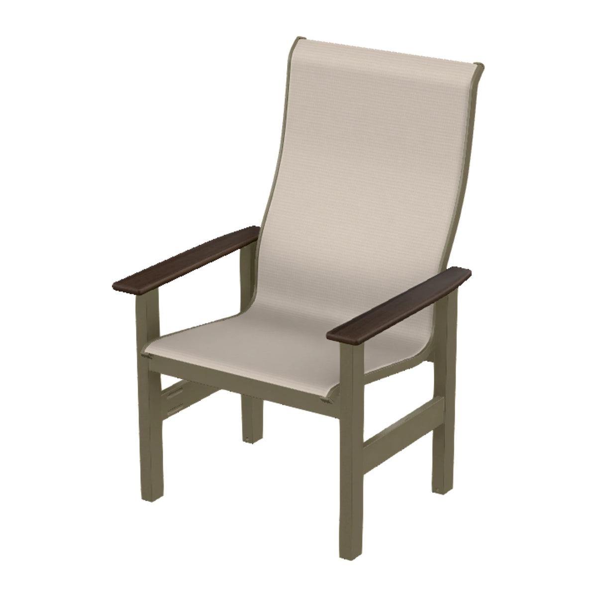 Leeward Sling Supreme Height Armchair — Beachwood MGP / Chestnut Accents