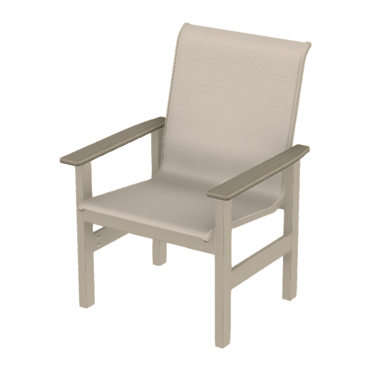 Leeward Sling Armchair — Desert Sand MGP / Weathered Wood Accent