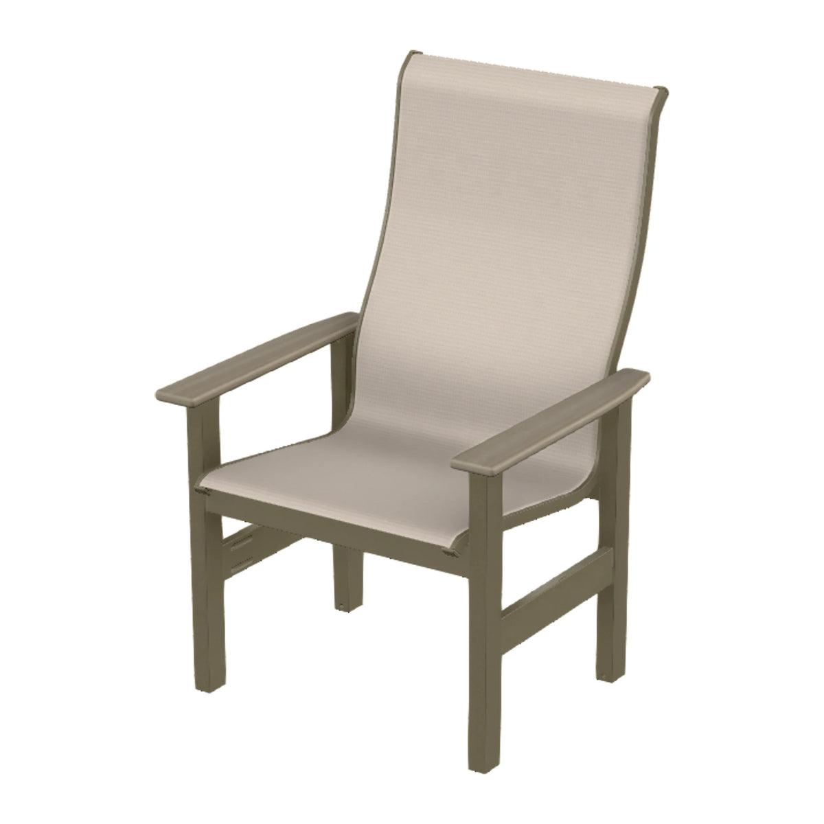 Leeward Sling Supreme Height Armchair — Beachwood MGP / Weathered Wood Accent