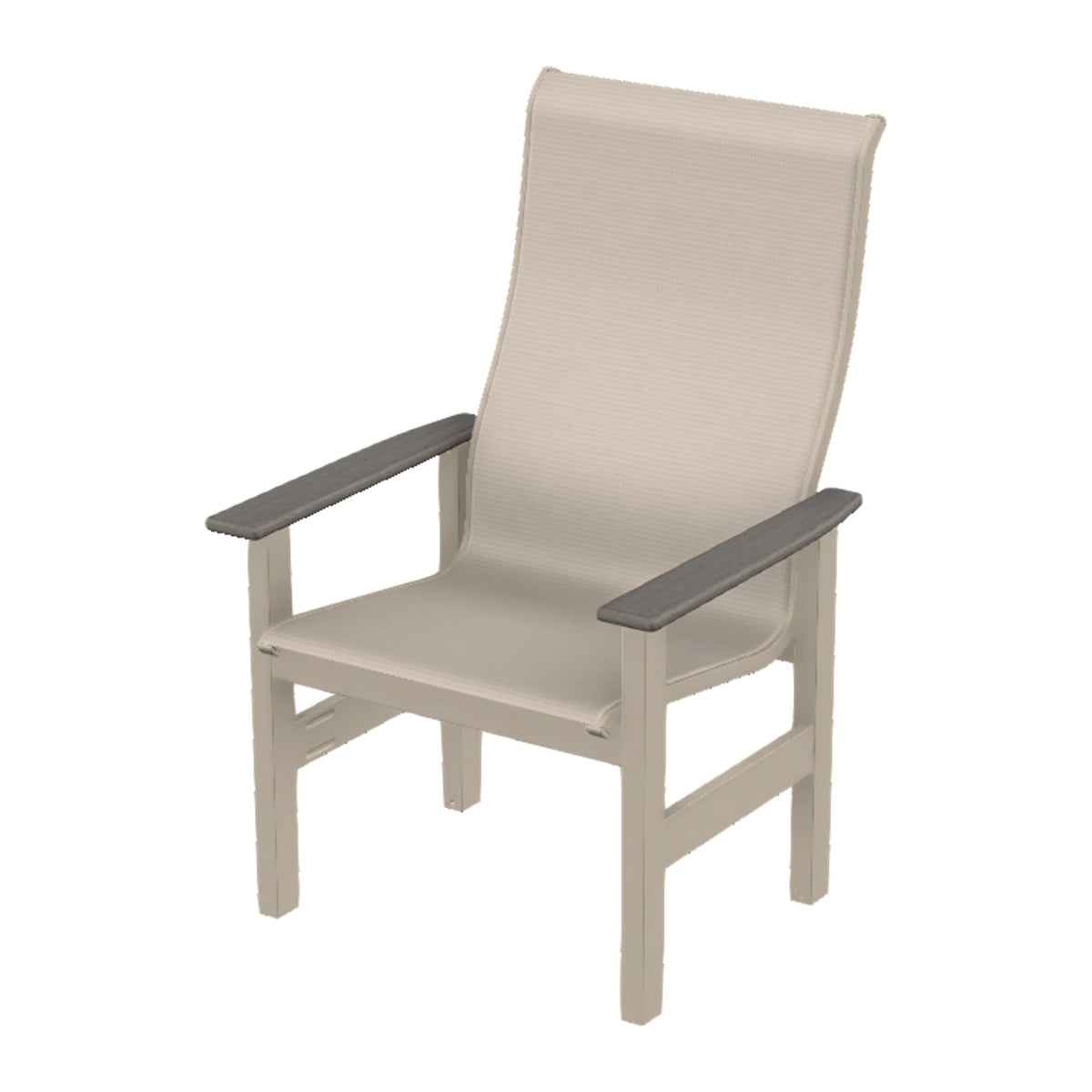 Leeward Sling Supreme Height Armchair — Desert Sand MGP / Boardwalk Accents