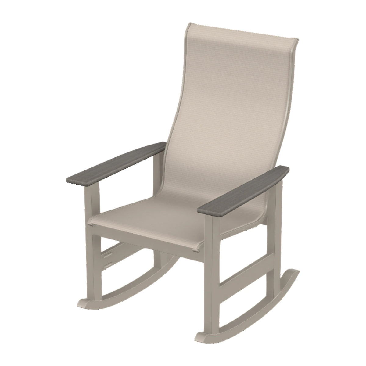 Leeward Sling Supreme Rocker — Warm Grey MGP / Boardwalk Accents