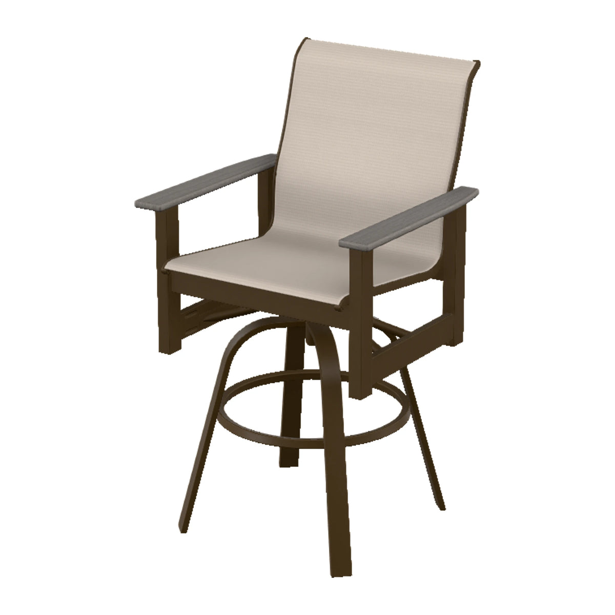 Leeward Sling Bar Swivel Chair — Kona MGP / Boardwalk Accents