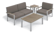 Travira 4-Piece Loveseat & Table Chat Set - Vintage Tekwood