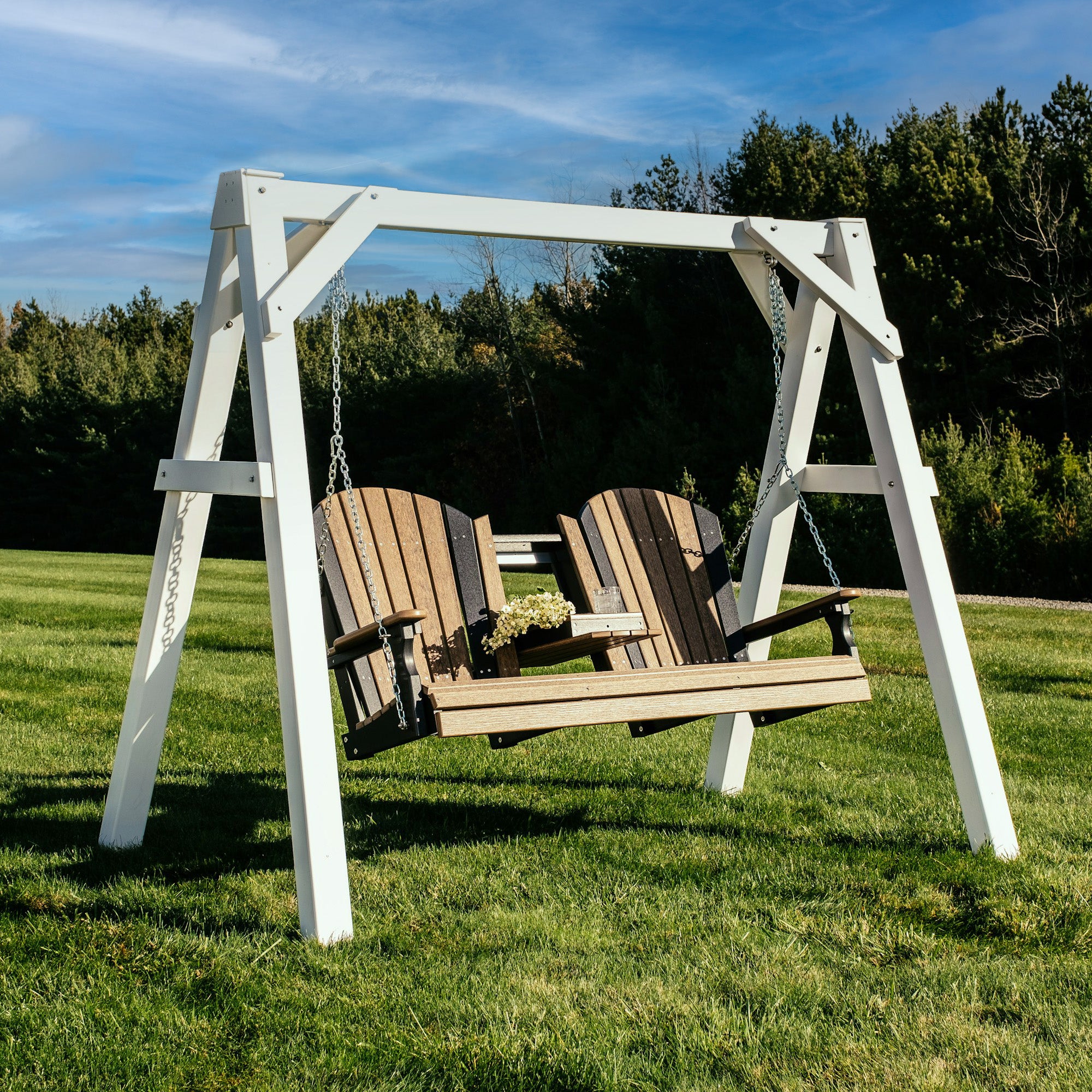 A-Frame Vinyl Swing Stand