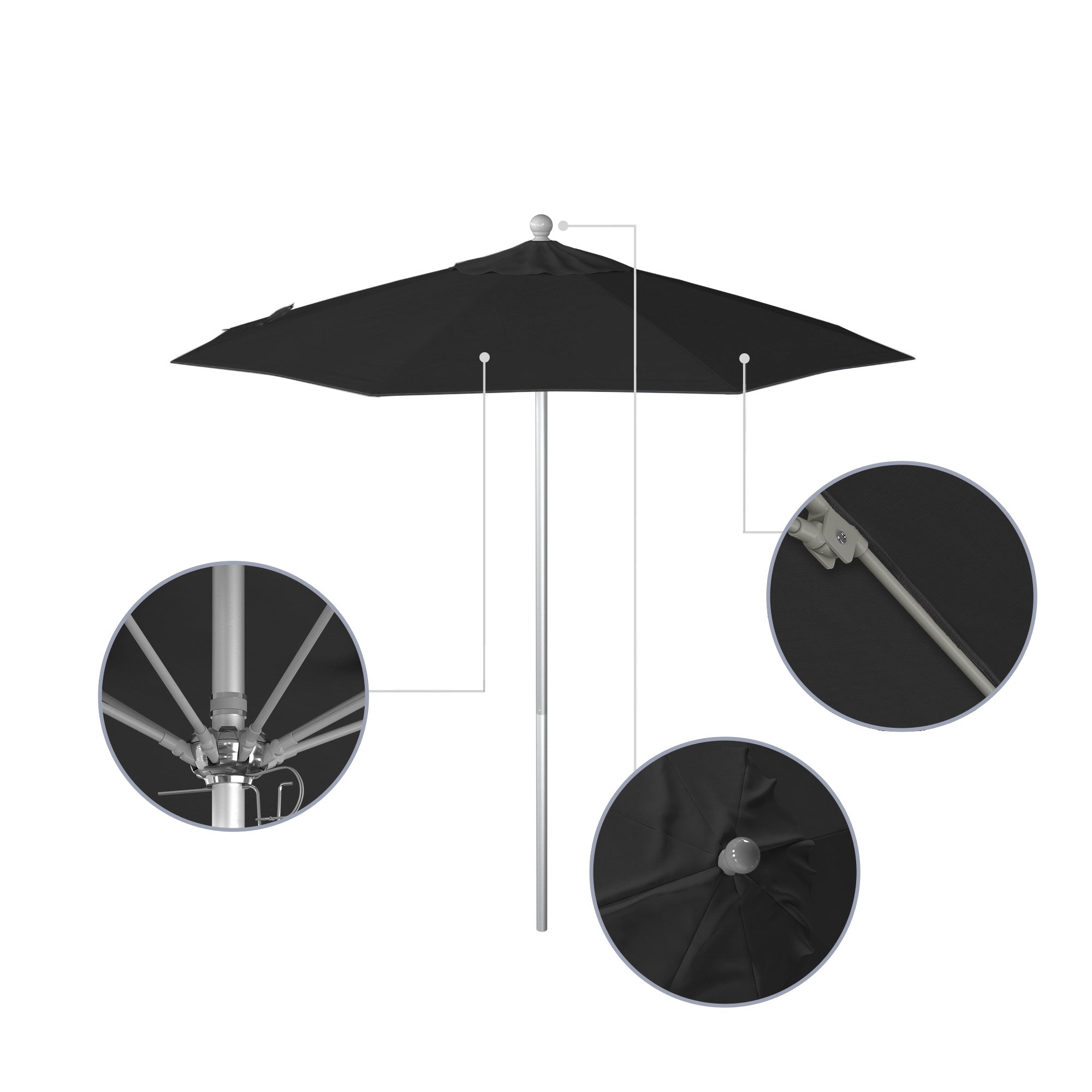 7.5' Venture Series Patio Umbrella - Sunbrella Fabric