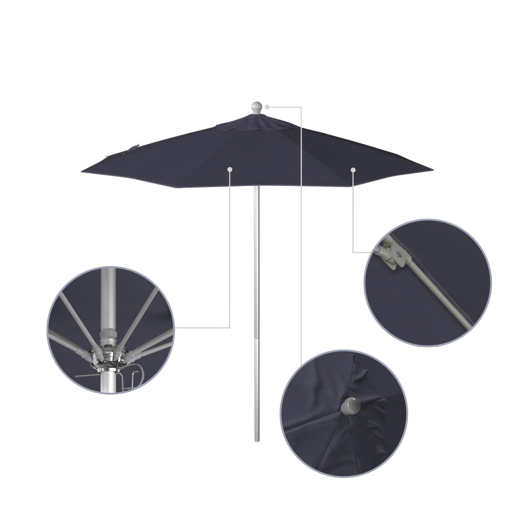 7.5' Venture Series Patio Umbrella - Sunbrella Fabric