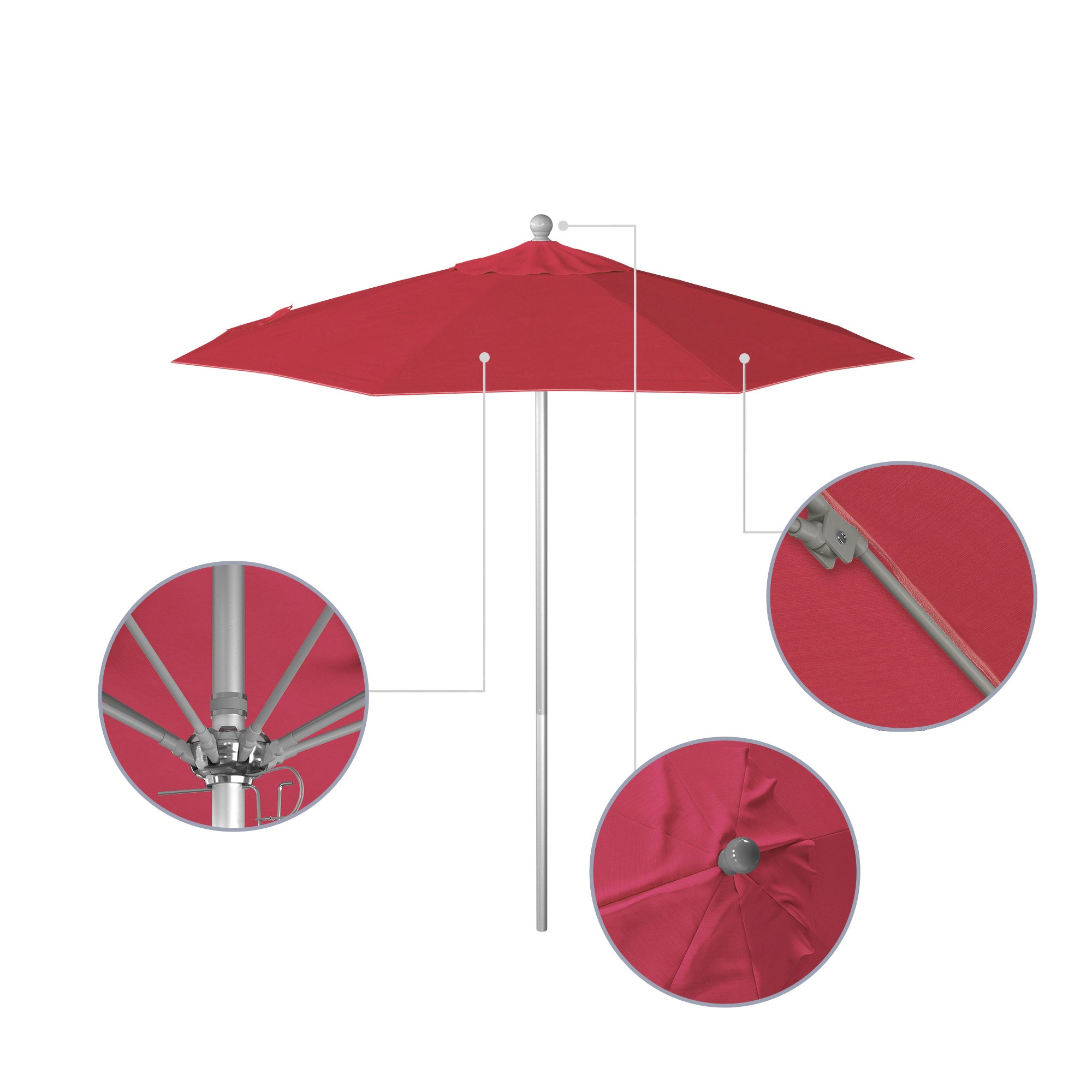 7.5' Venture Series Patio Umbrella - Sunbrella Fabric