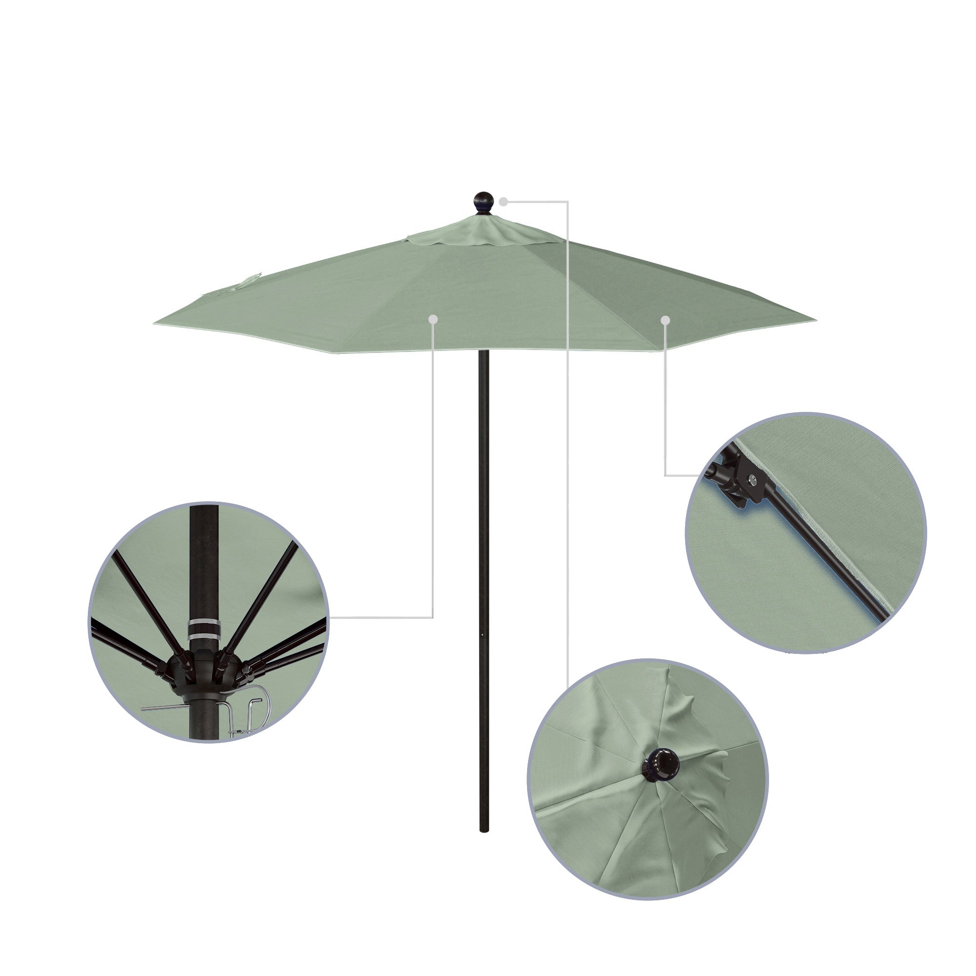 7.5' Venture Series Patio Umbrella - Sunbrella Fabric