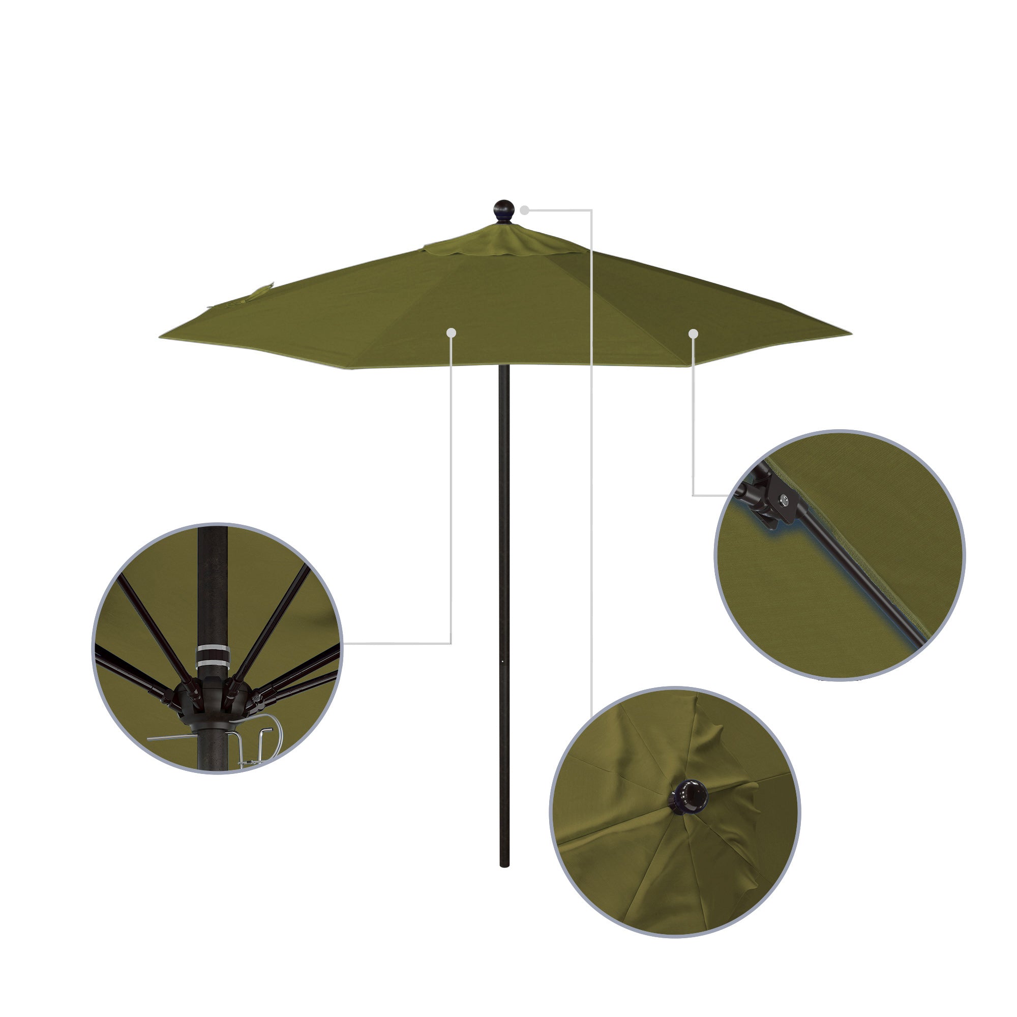 7.5' Venture Series Patio Umbrella - Sunbrella Fabric