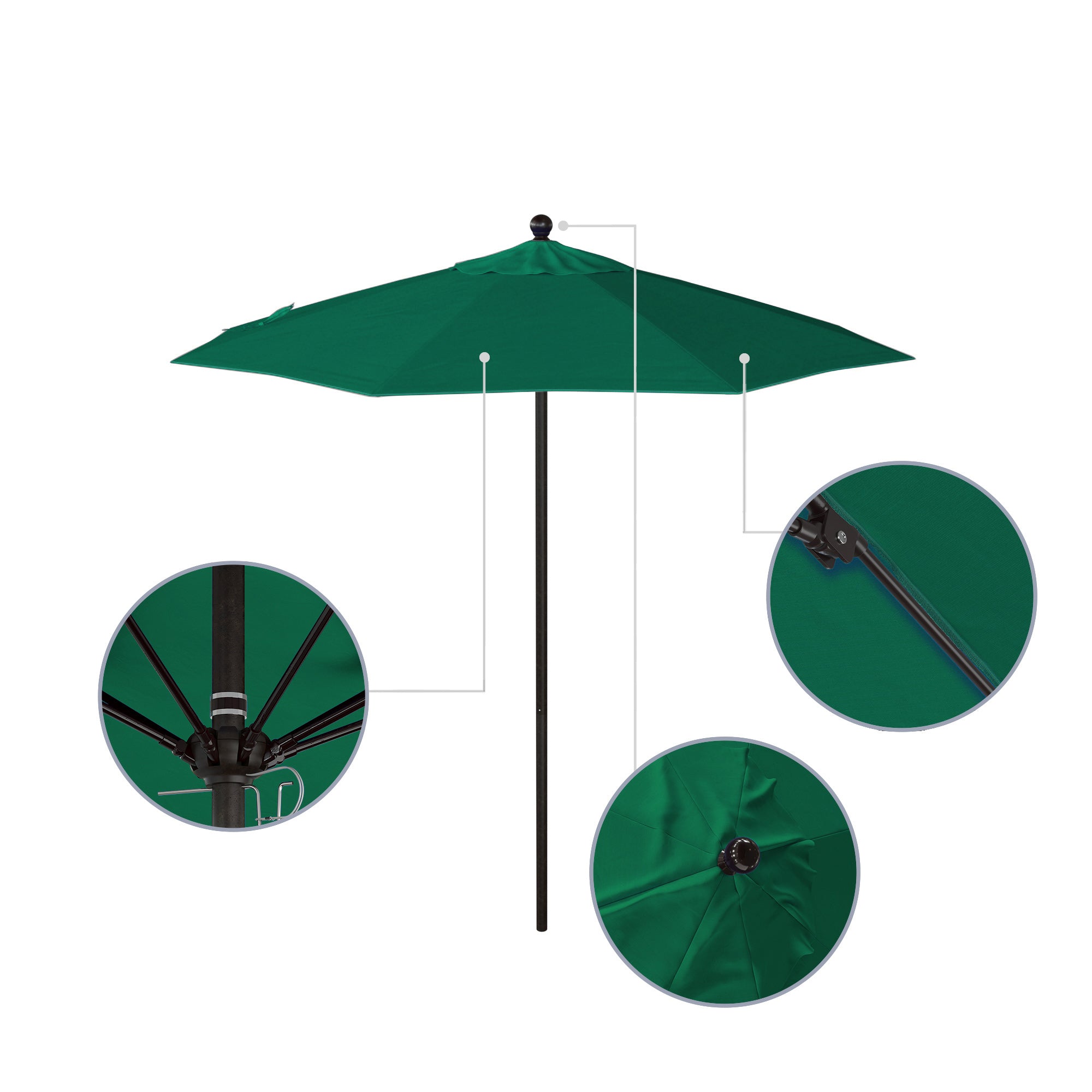 7.5' Venture Series Patio Umbrella - Sunbrella Fabric