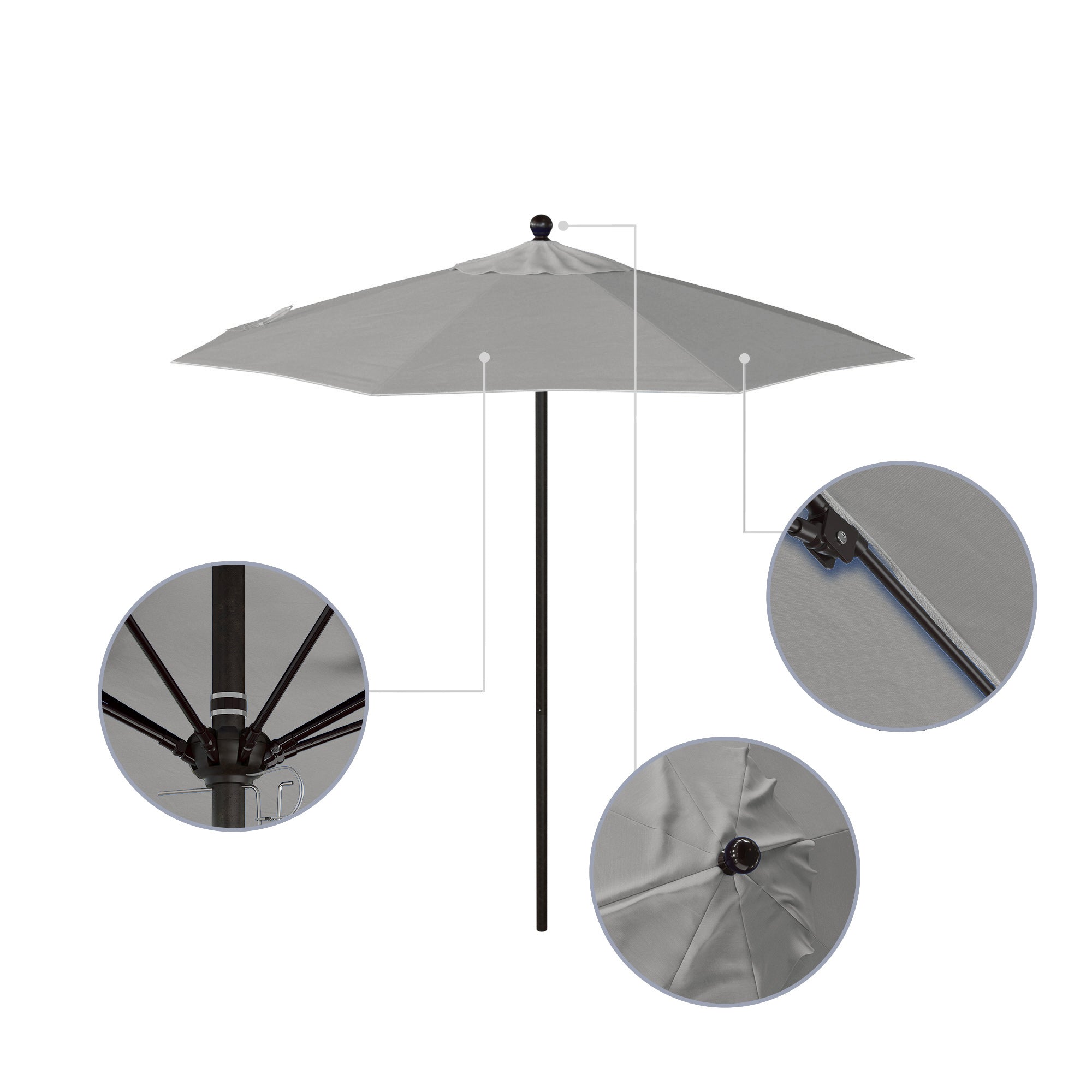 7.5' Venture Series Patio Umbrella - Sunbrella Fabric