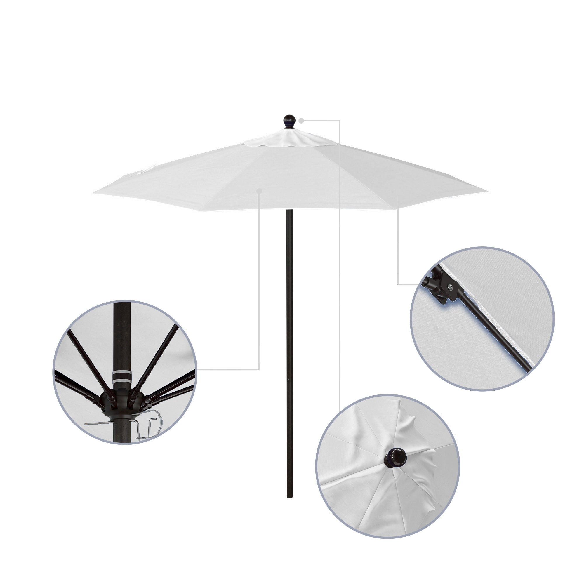 7.5' Venture Series Patio Umbrella - Sunbrella Fabric