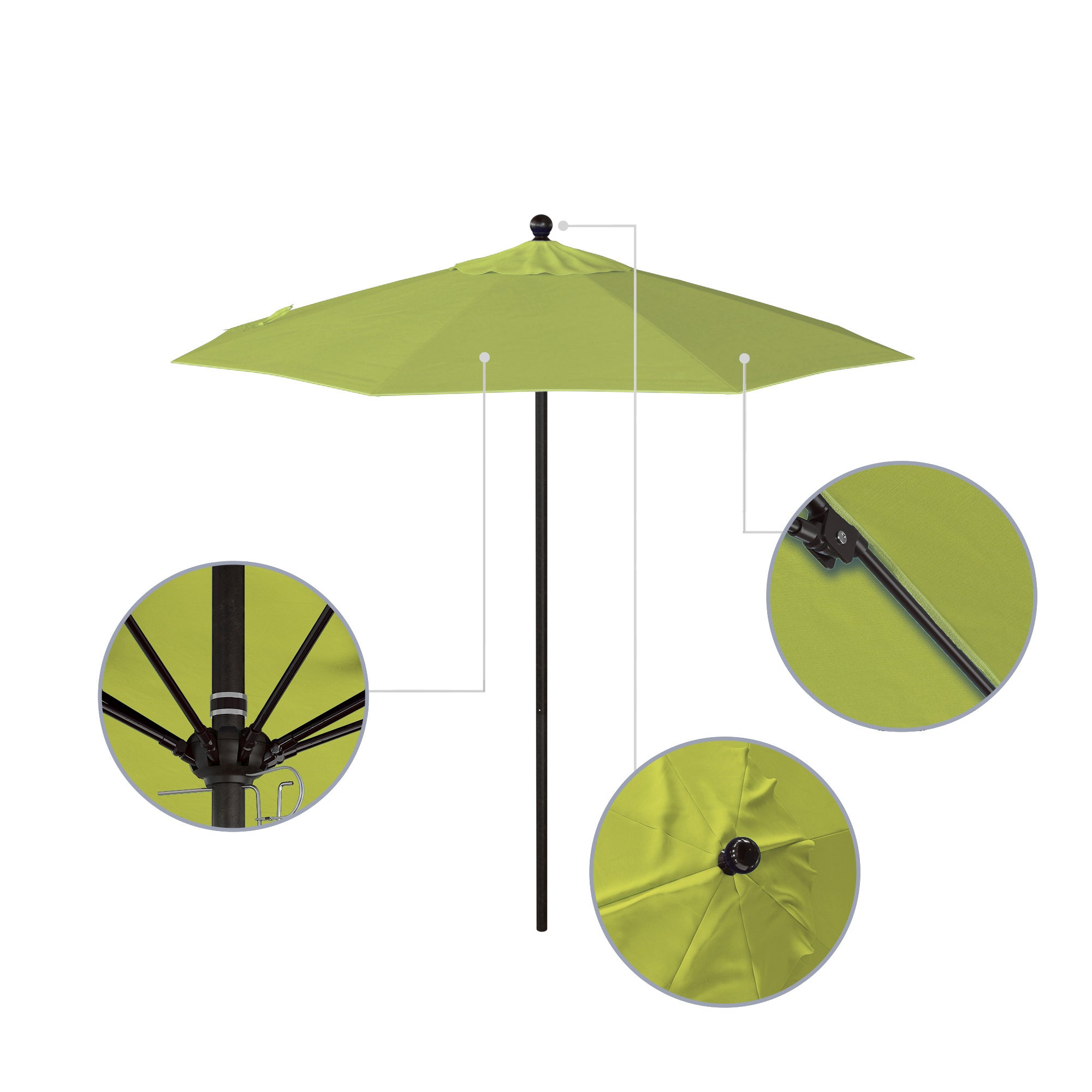 7.5' Venture Series Patio Umbrella - Sunbrella Fabric