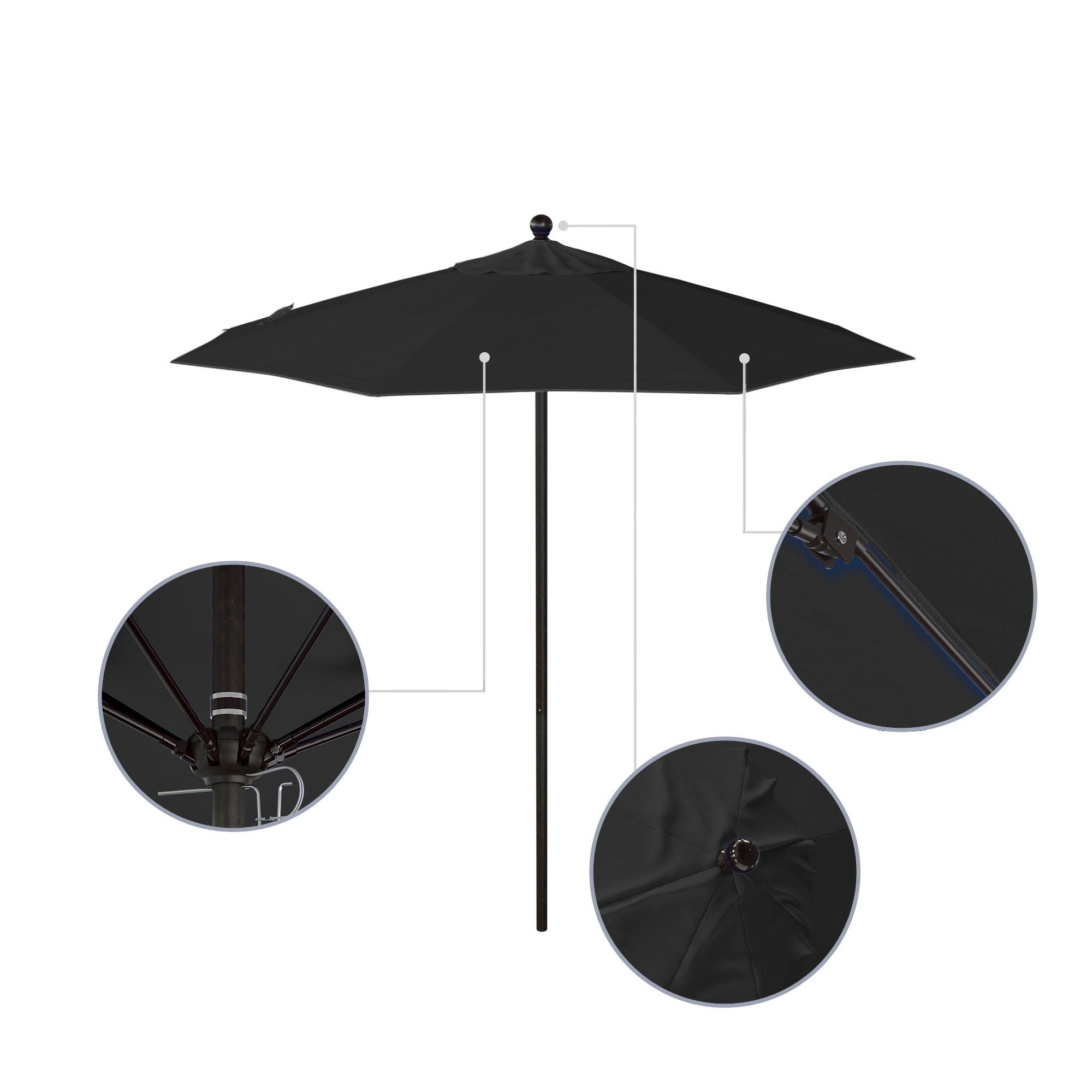 7.5' Venture Series Patio Umbrella - Sunbrella Fabric