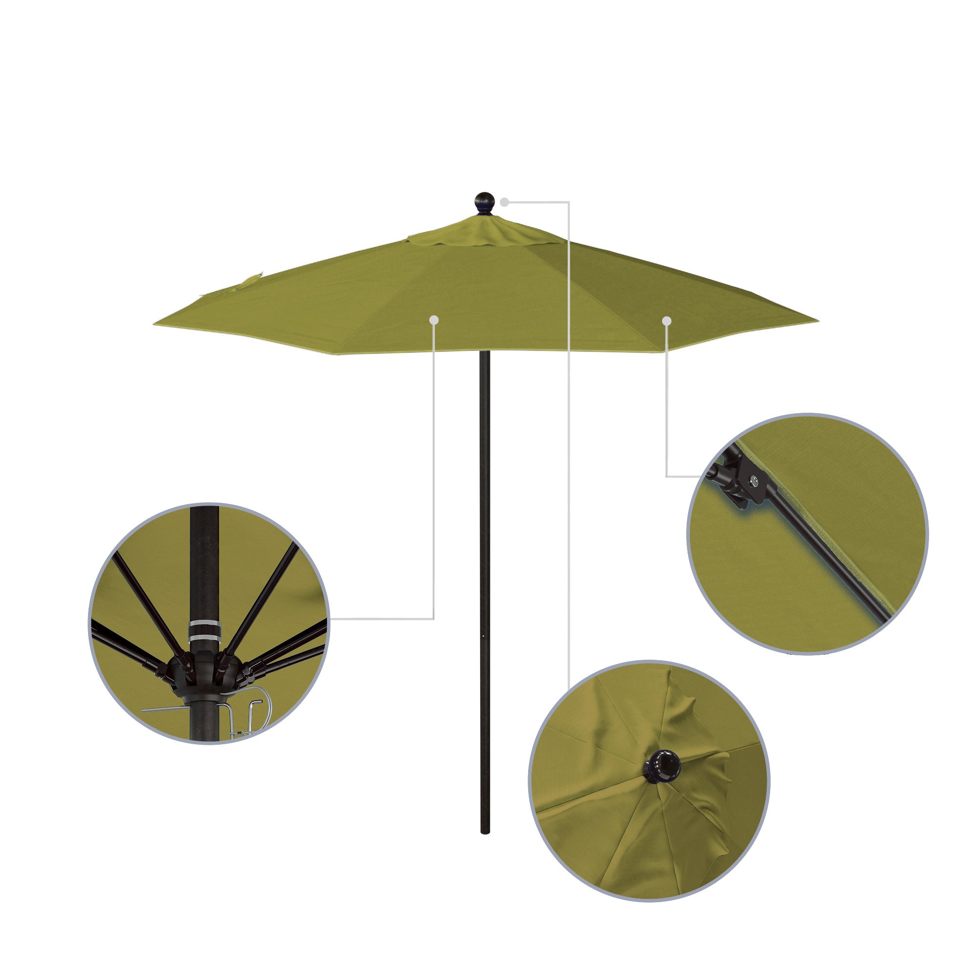 7.5' Venture Series Patio Umbrella - Sunbrella Fabric