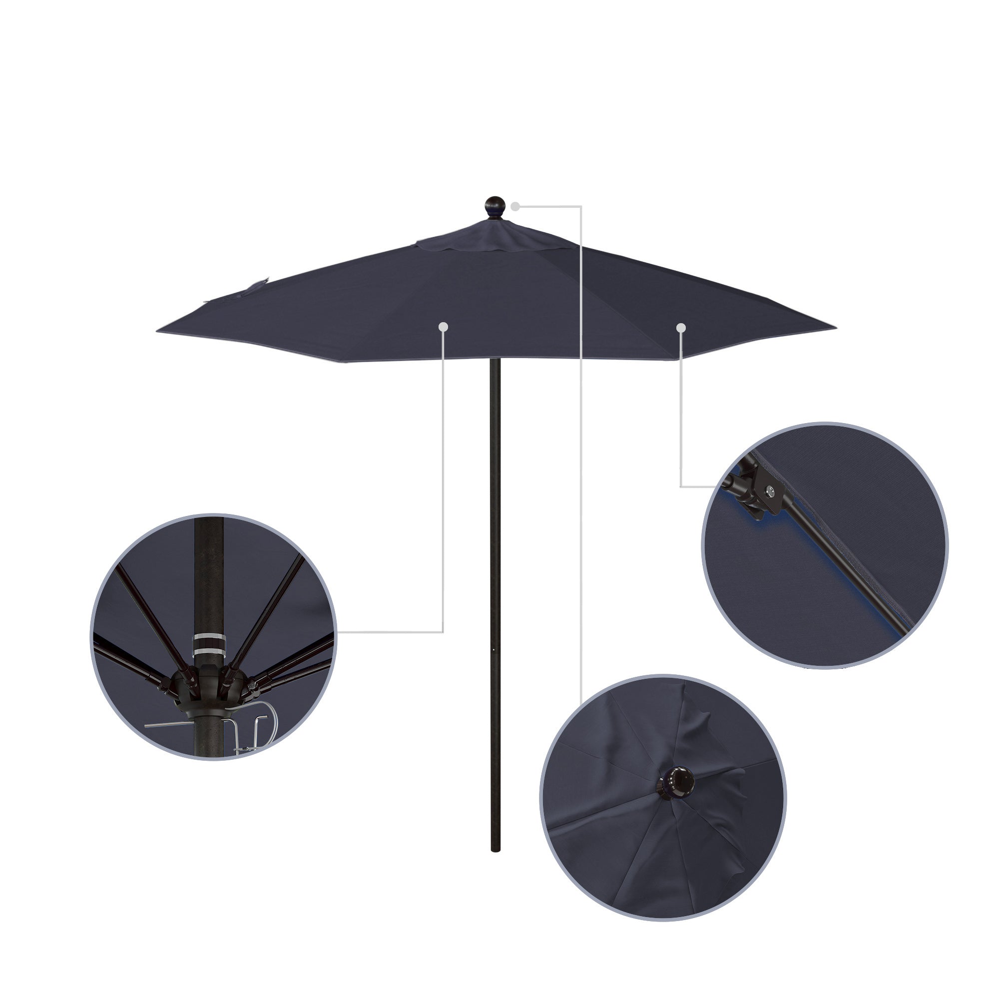 7.5' Venture Series Patio Umbrella - Sunbrella Fabric