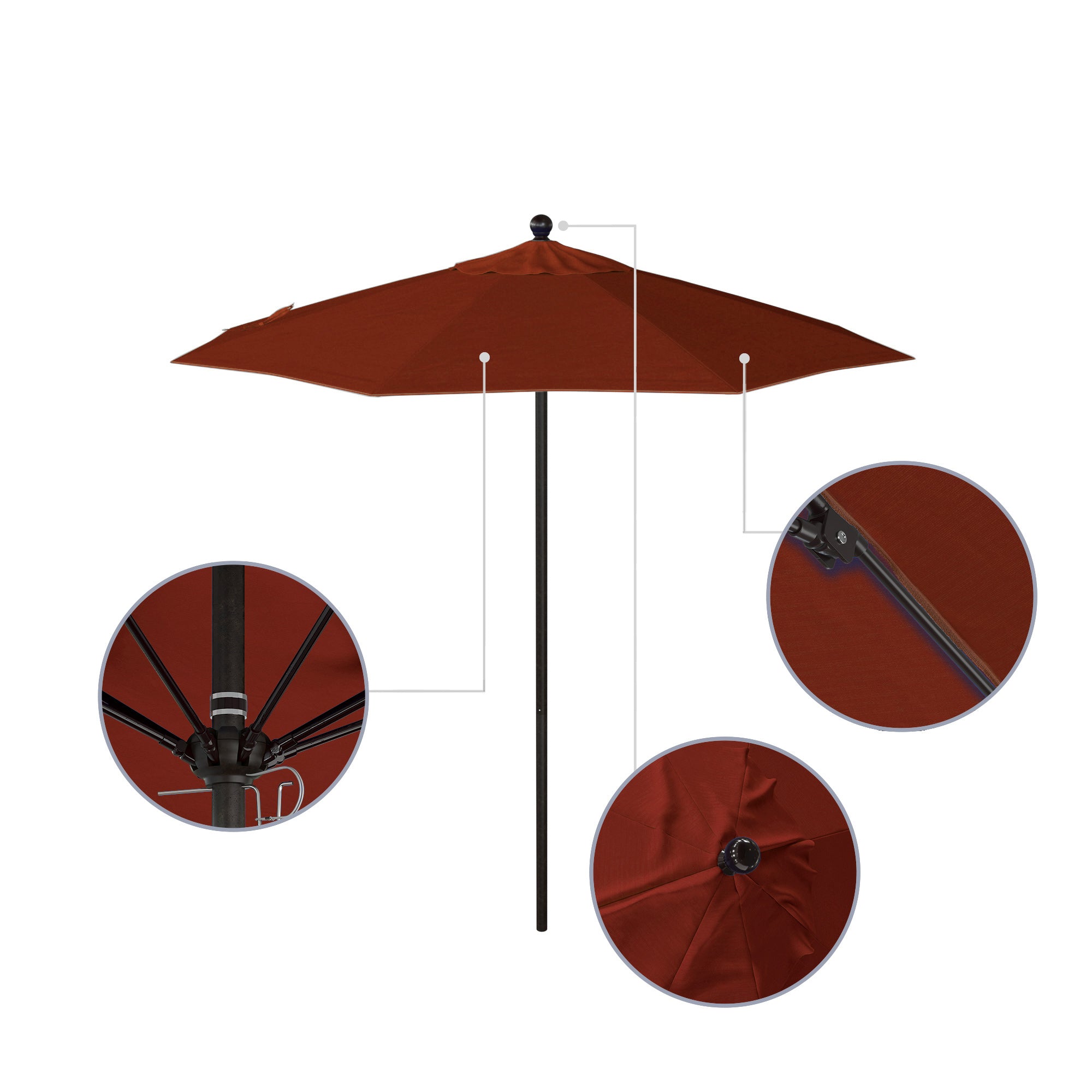 7.5' Venture Series Patio Umbrella - Sunbrella Fabric