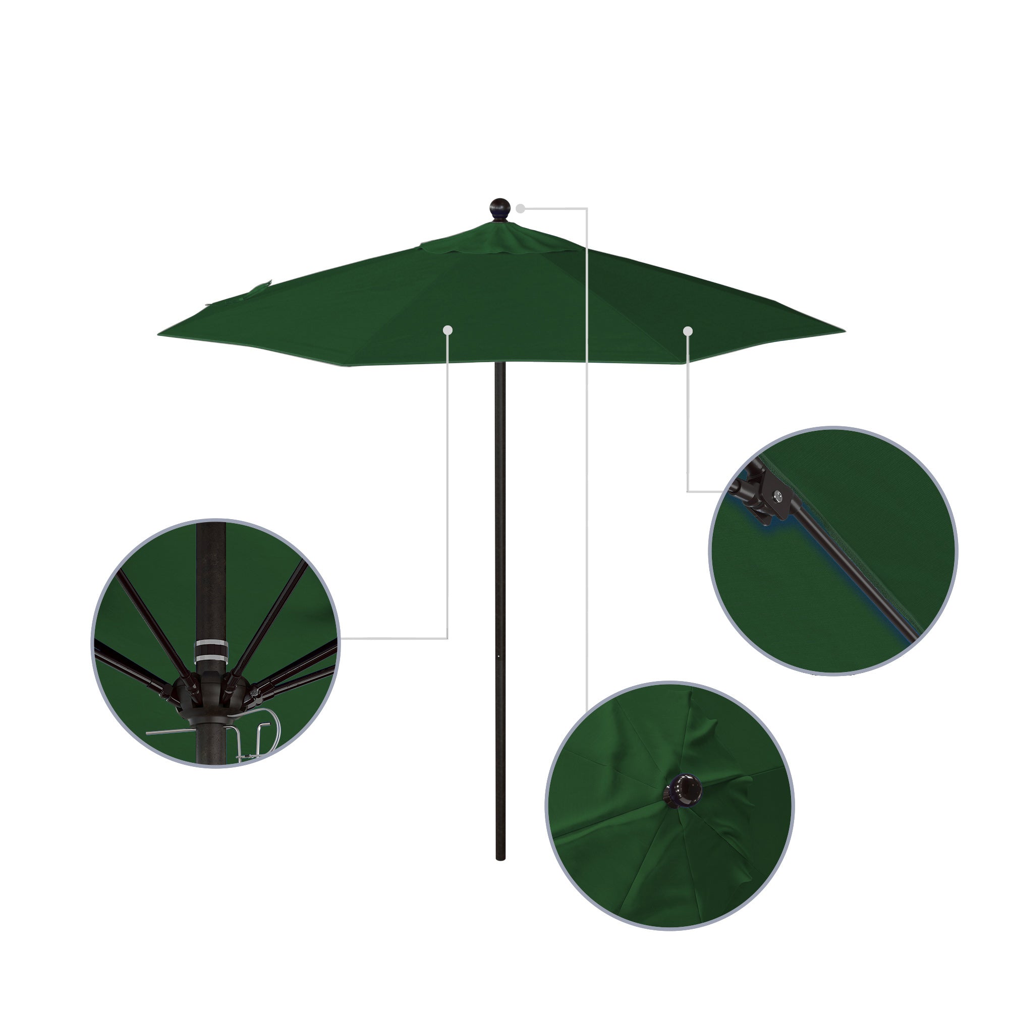 7.5' Venture Series Patio Umbrella - Sunbrella Fabric