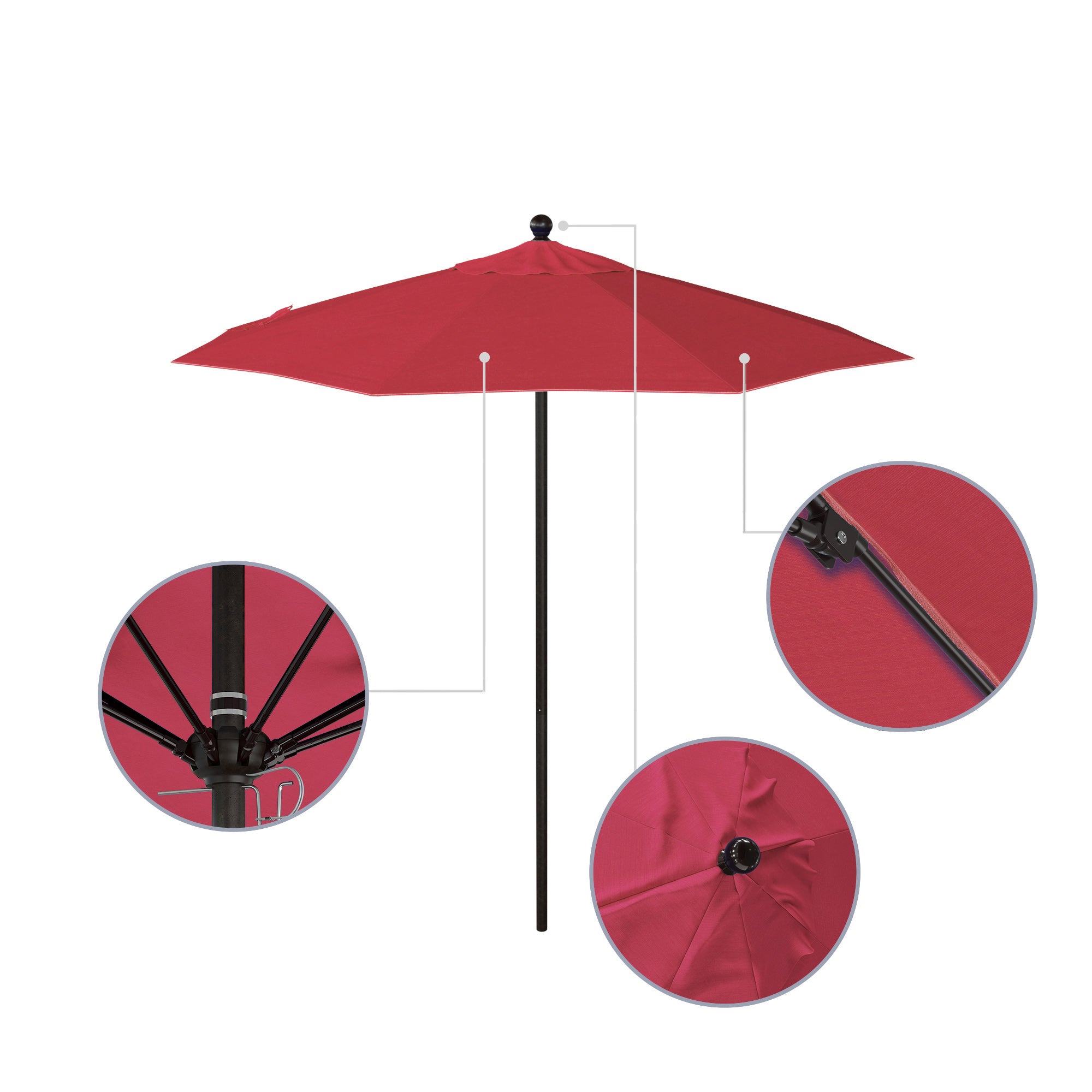 7.5' Venture Series Patio Umbrella - Sunbrella Fabric