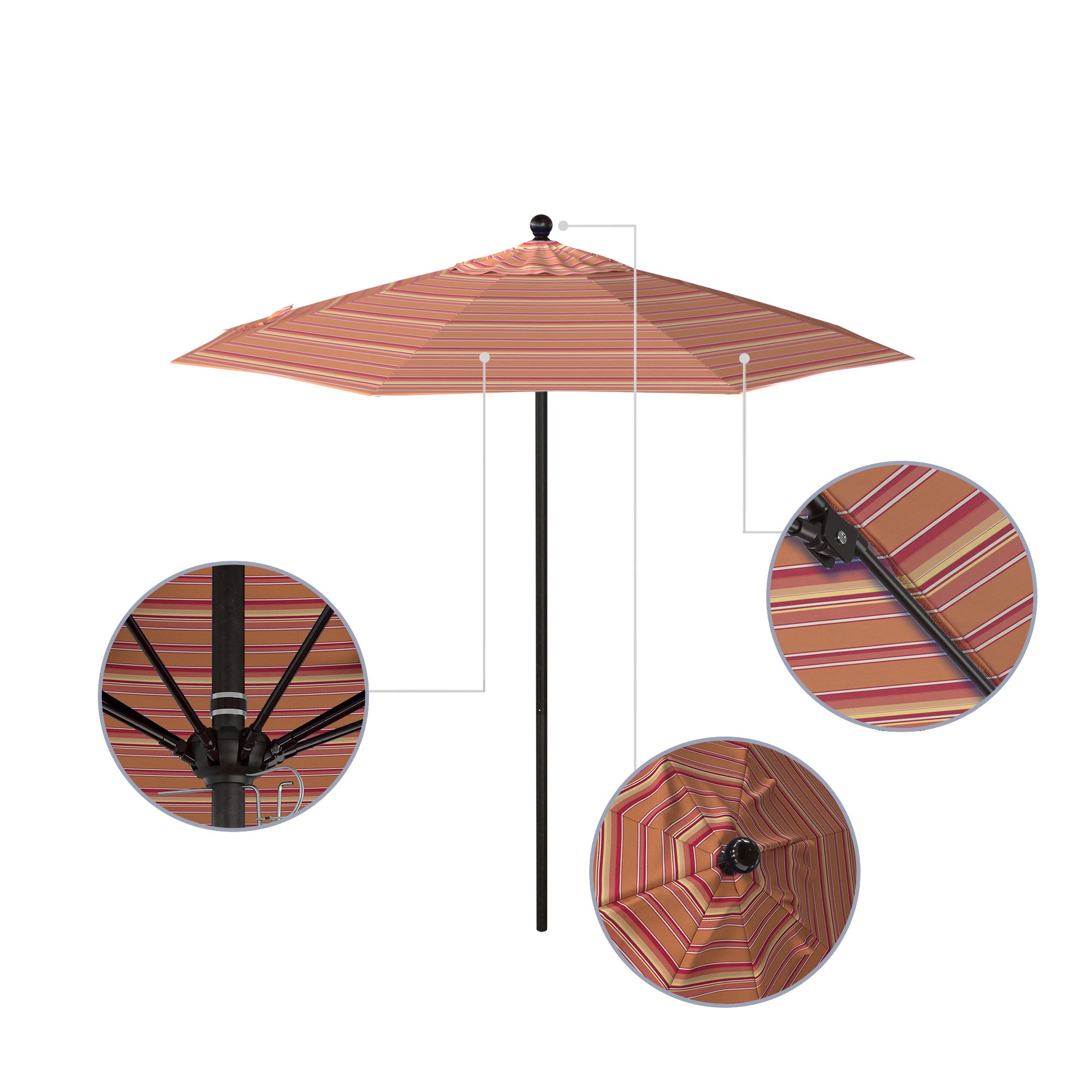 7.5' Venture Series Patio Umbrella - Sunbrella Fabric