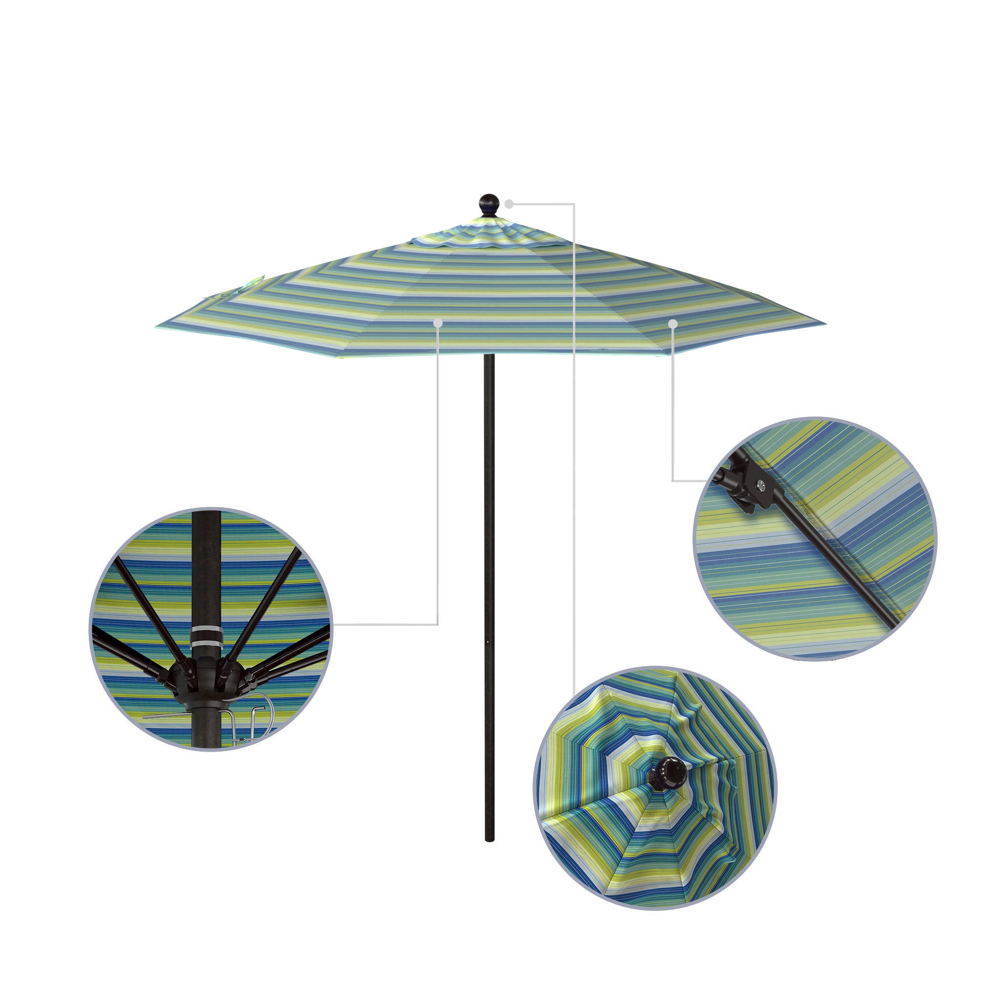 7.5' Venture Series Patio Umbrella - Sunbrella Fabric