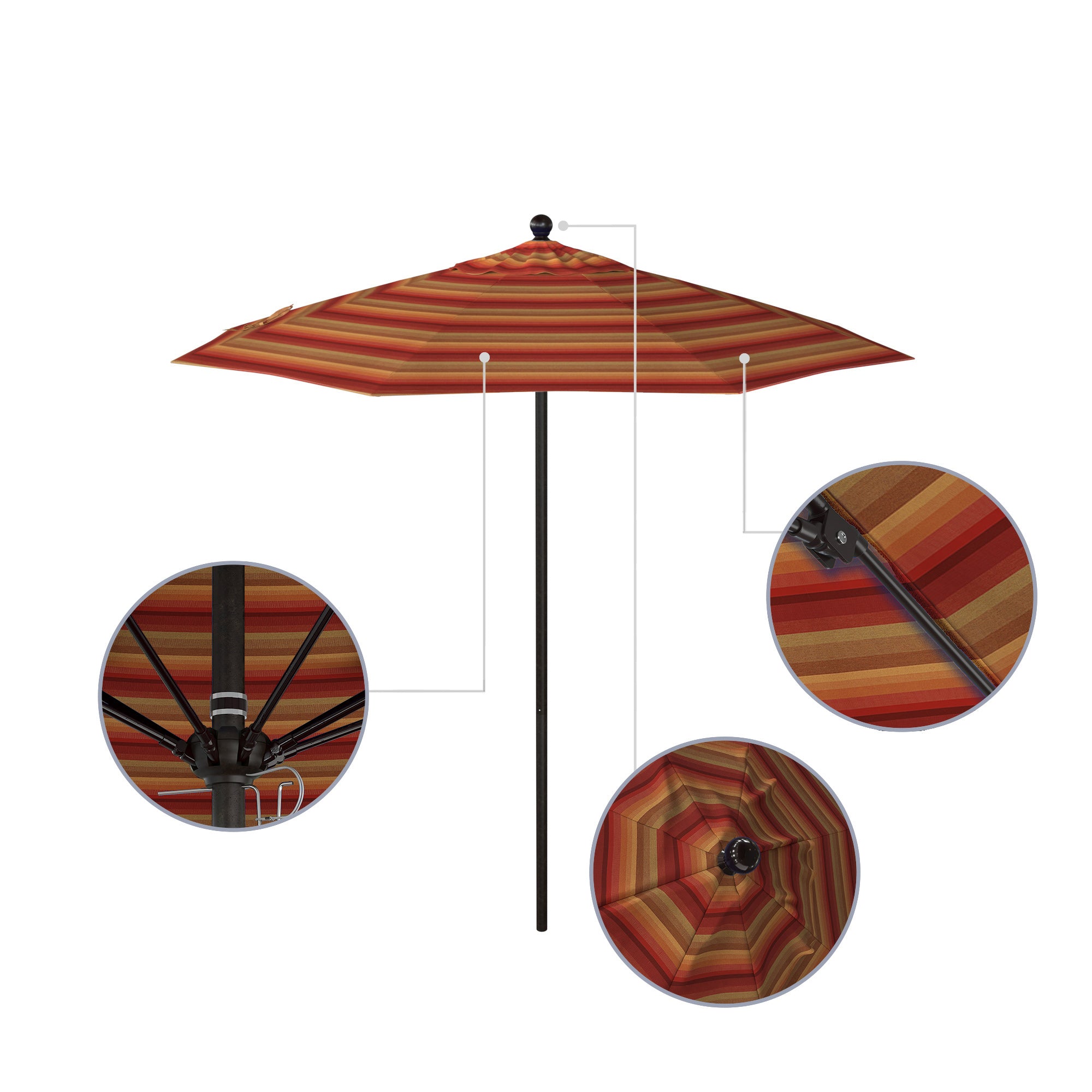 7.5' Venture Series Patio Umbrella - Sunbrella Fabric