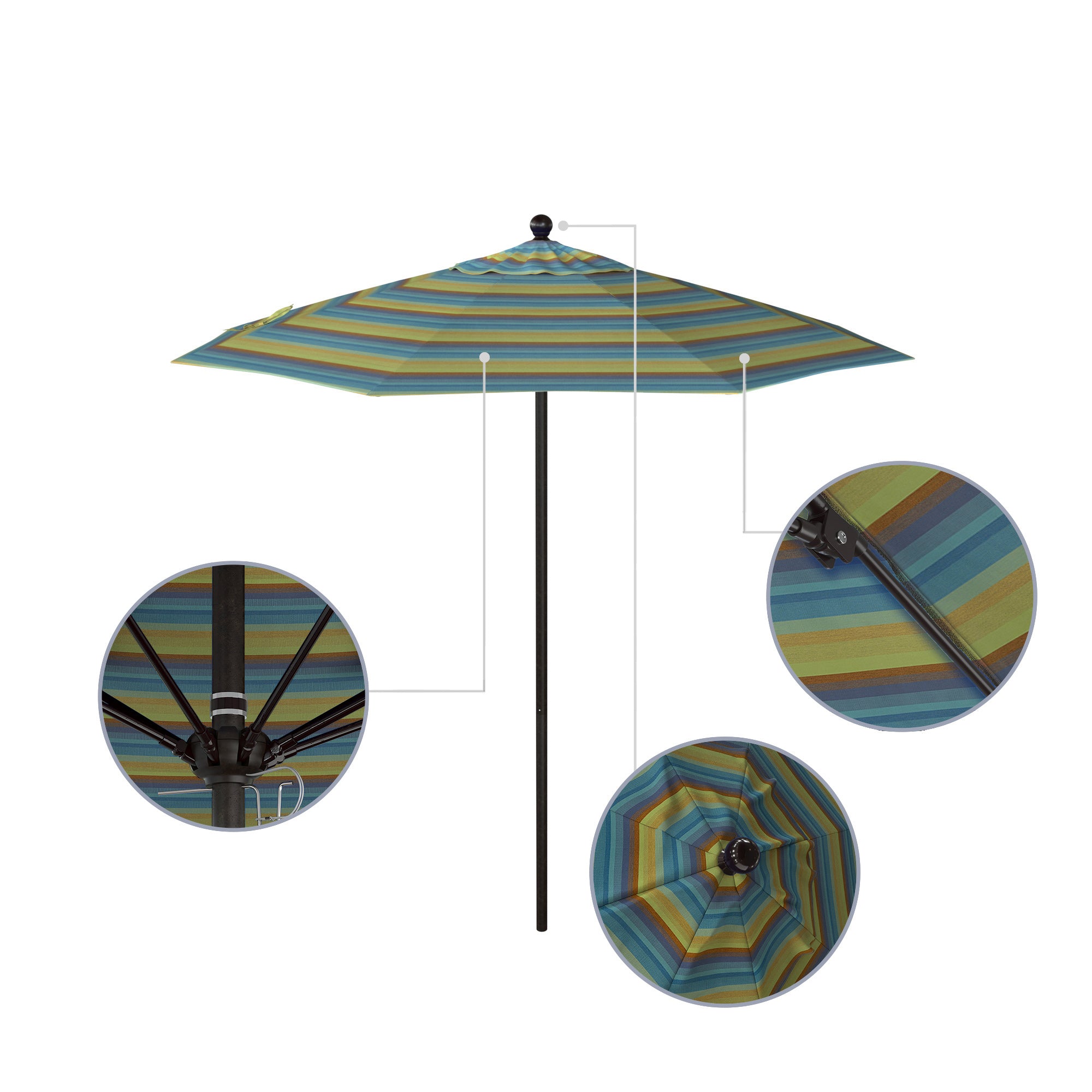 7.5' Venture Series Patio Umbrella - Sunbrella Fabric