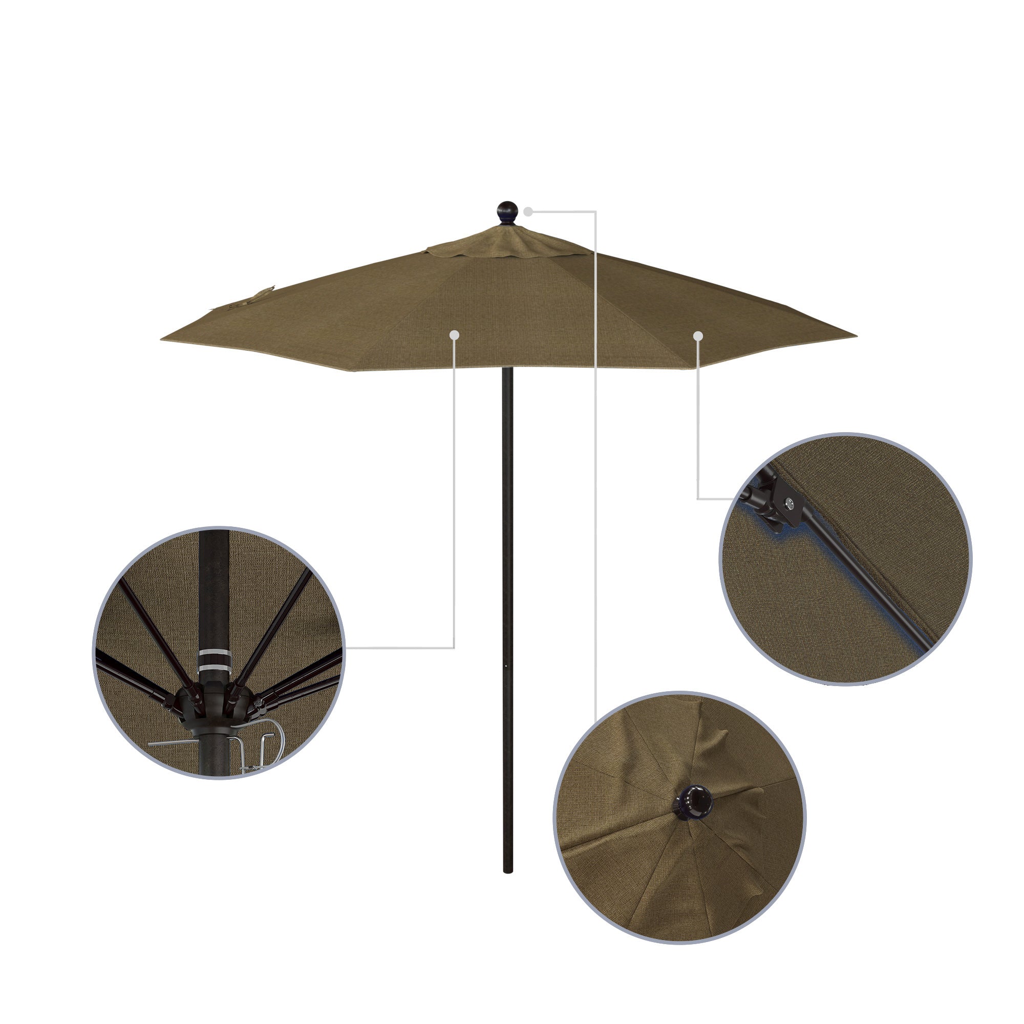 7.5' Venture Series Patio Umbrella - Sunbrella Fabric