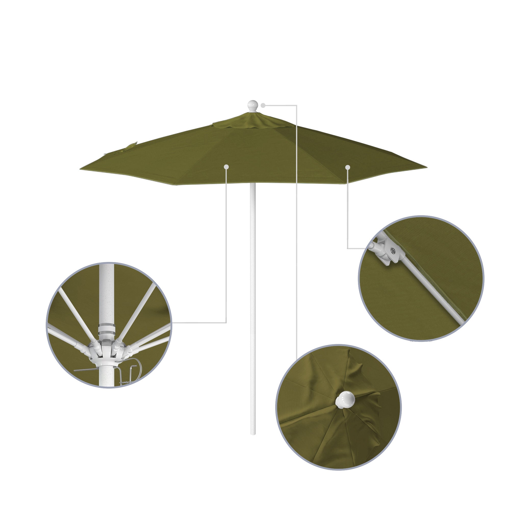 7.5' Venture Series Patio Umbrella - Sunbrella Fabric