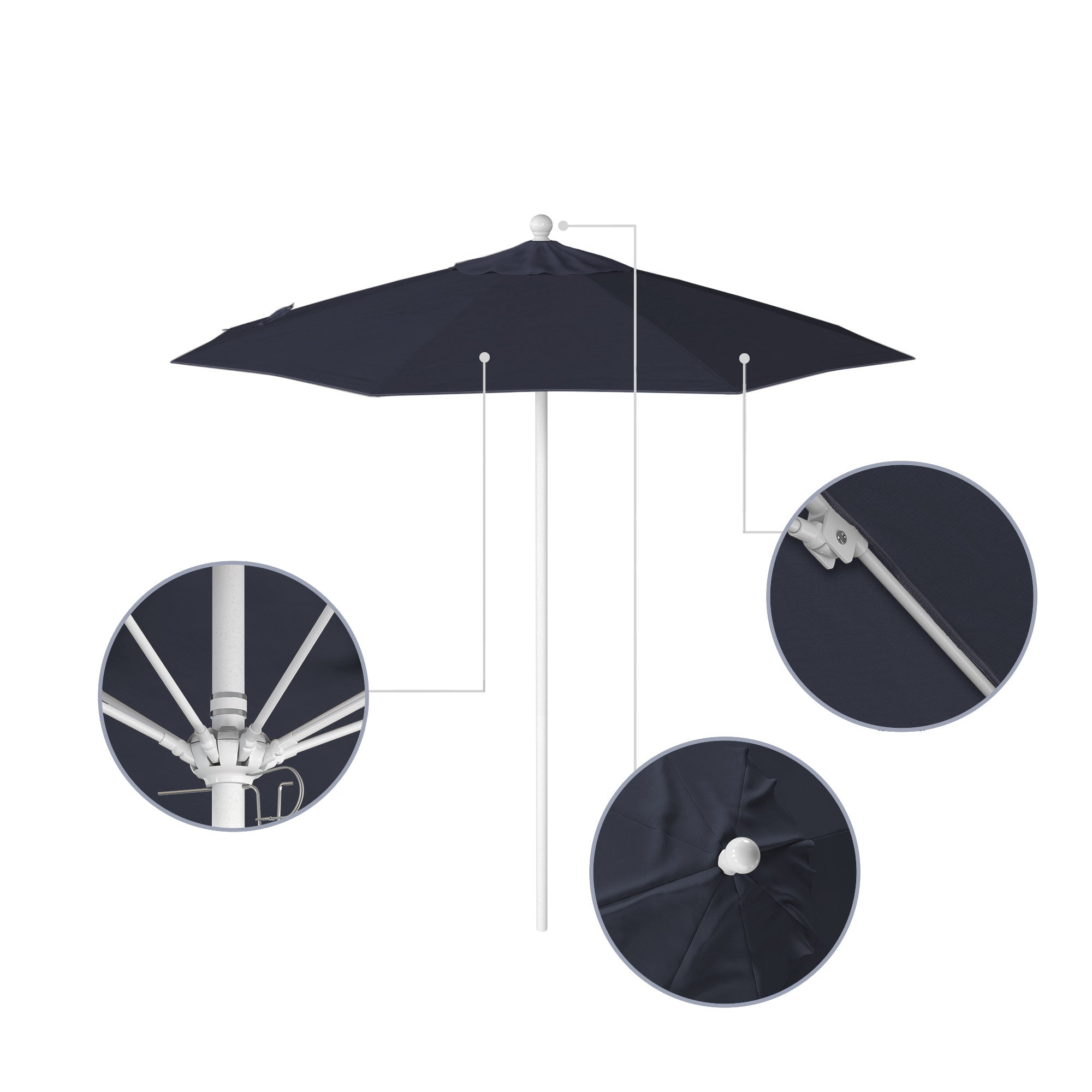 7.5' Venture Series Patio Umbrella - Sunbrella Fabric