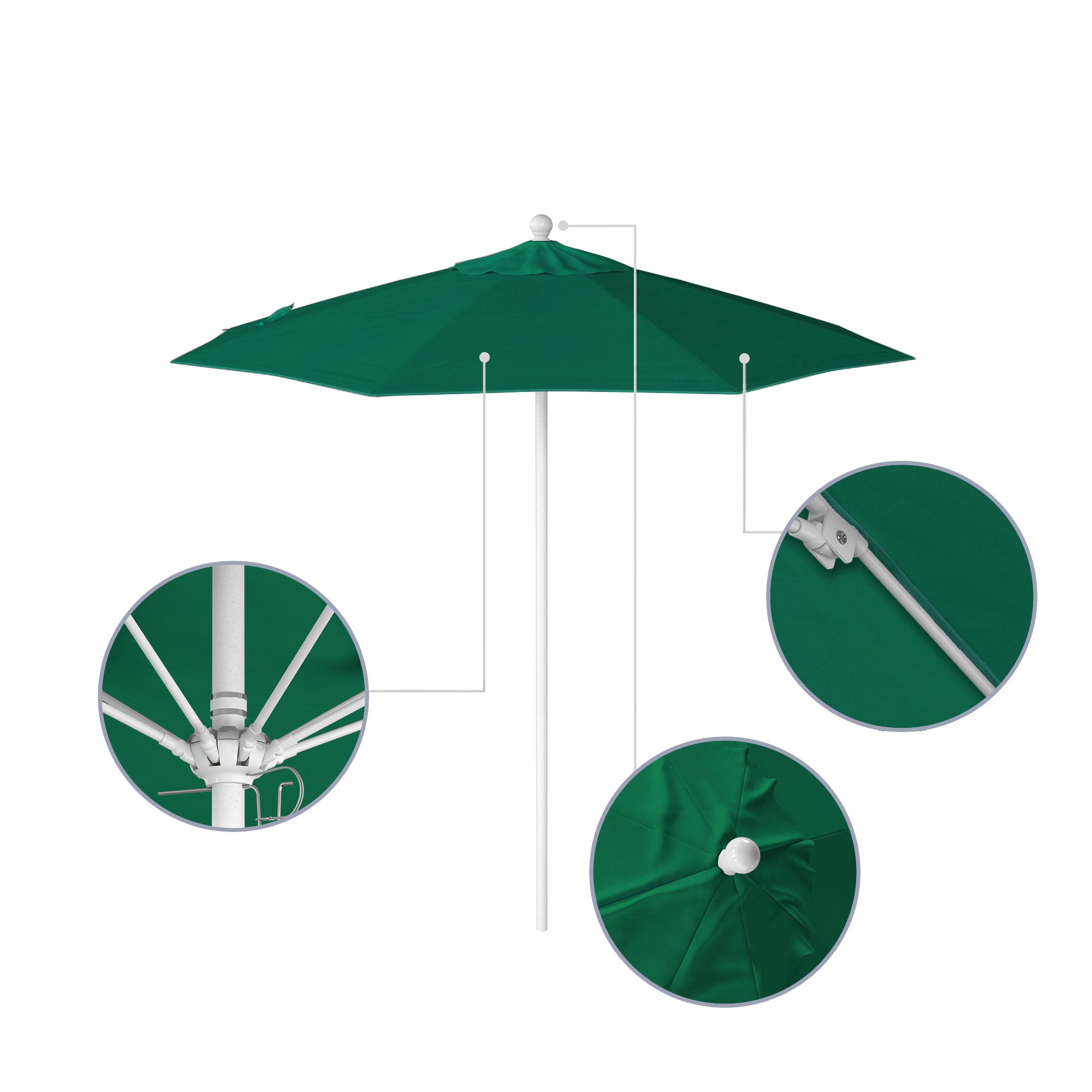 7.5' Venture Series Patio Umbrella - Sunbrella Fabric