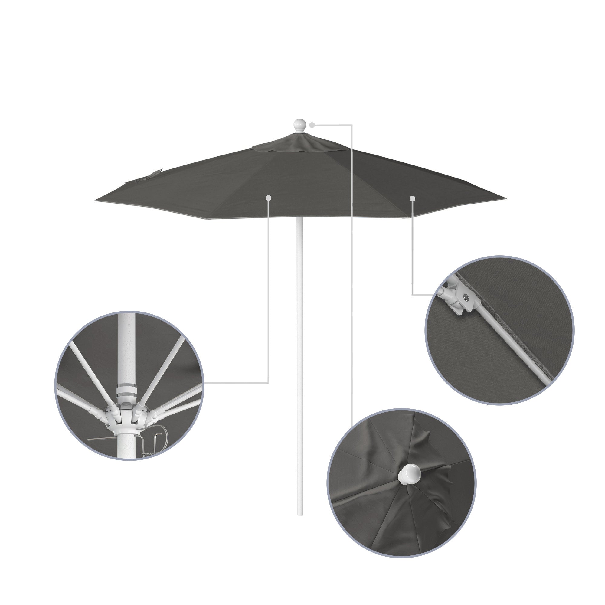 7.5' Venture Series Patio Umbrella - Sunbrella Fabric