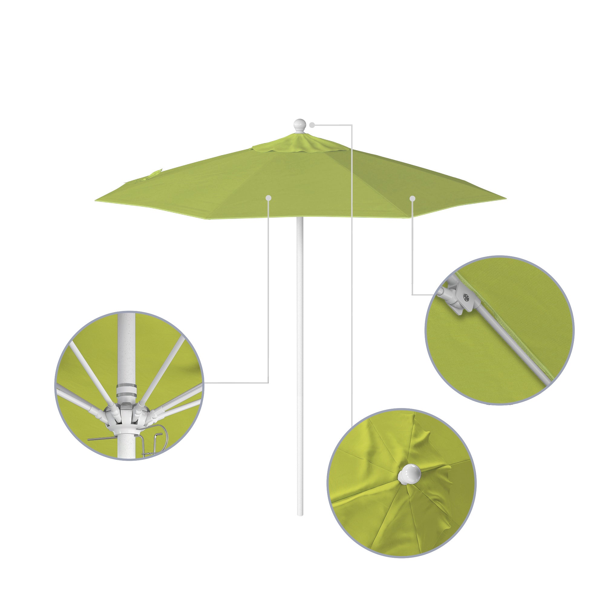 7.5' Venture Series Patio Umbrella - Sunbrella Fabric