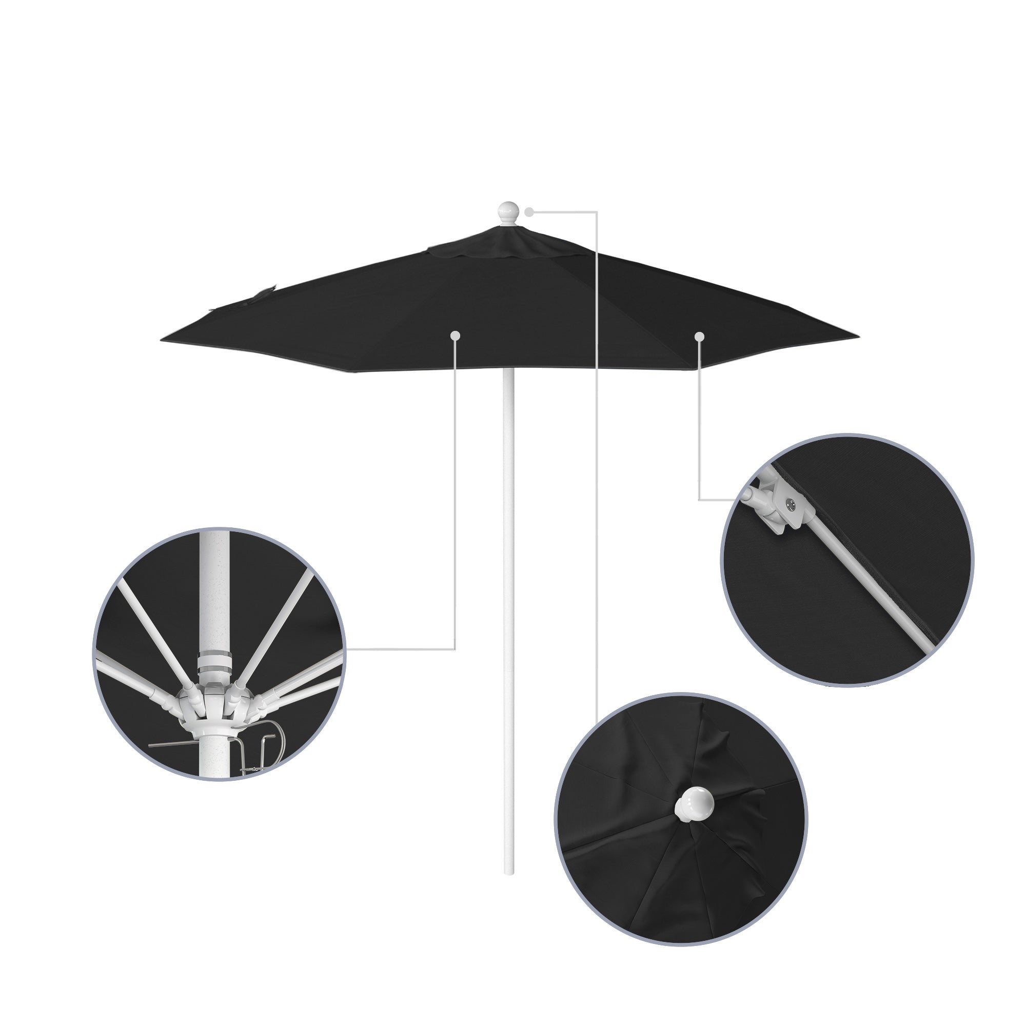 7.5' Venture Series Patio Umbrella - Sunbrella Fabric
