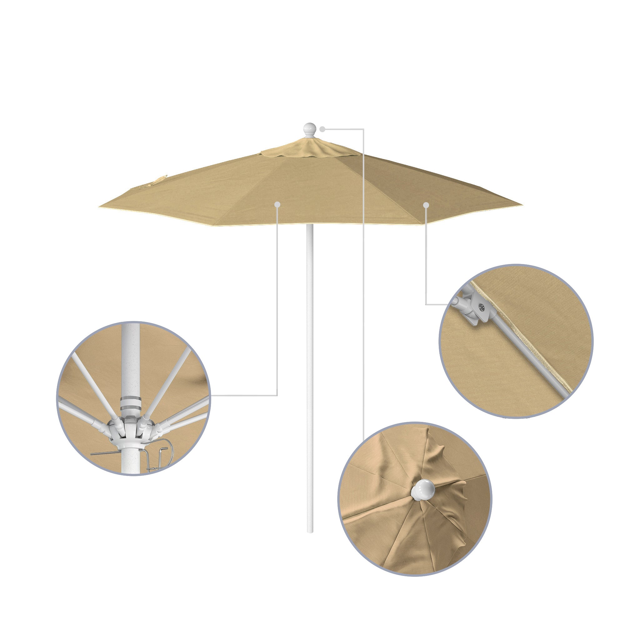 7.5' Venture Series Patio Umbrella - Sunbrella Fabric
