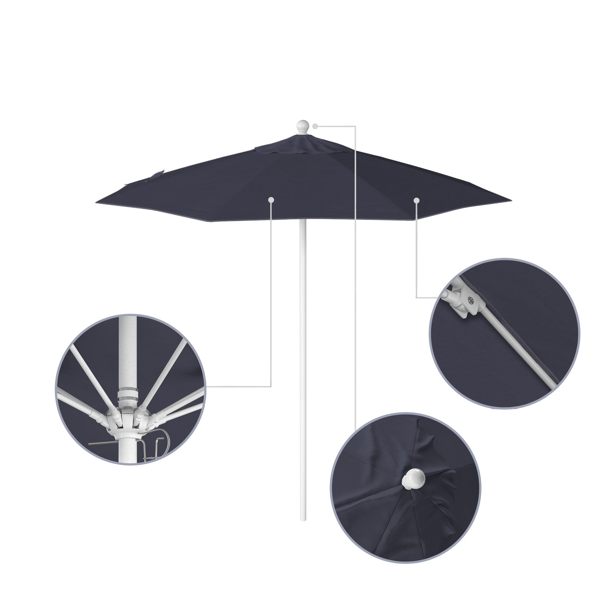 7.5' Venture Series Patio Umbrella - Sunbrella Fabric