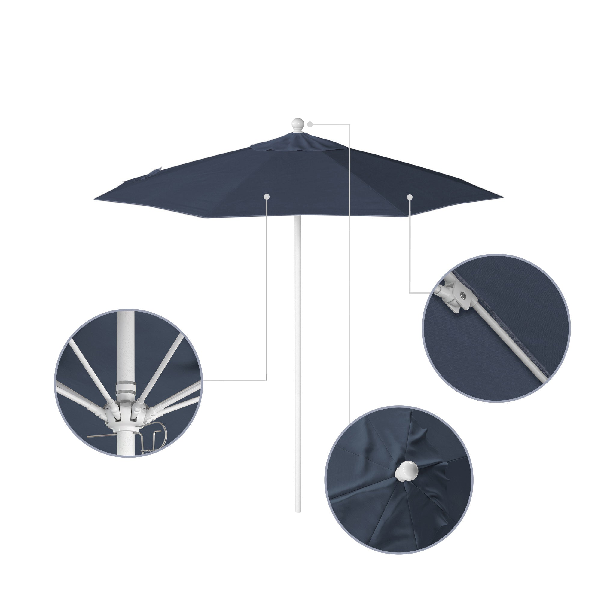 7.5' Venture Series Patio Umbrella - Sunbrella Fabric