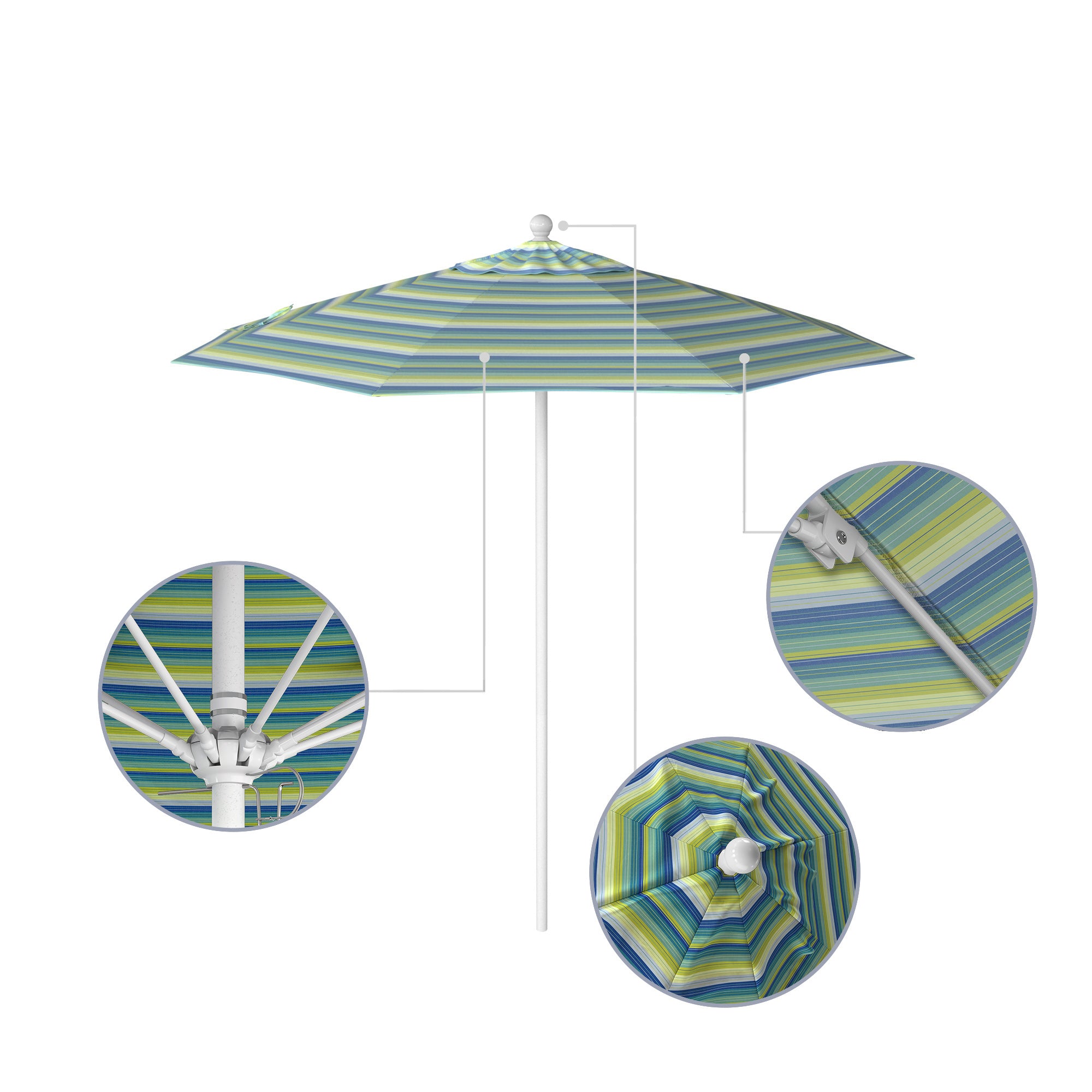 7.5' Venture Series Patio Umbrella - Sunbrella Fabric