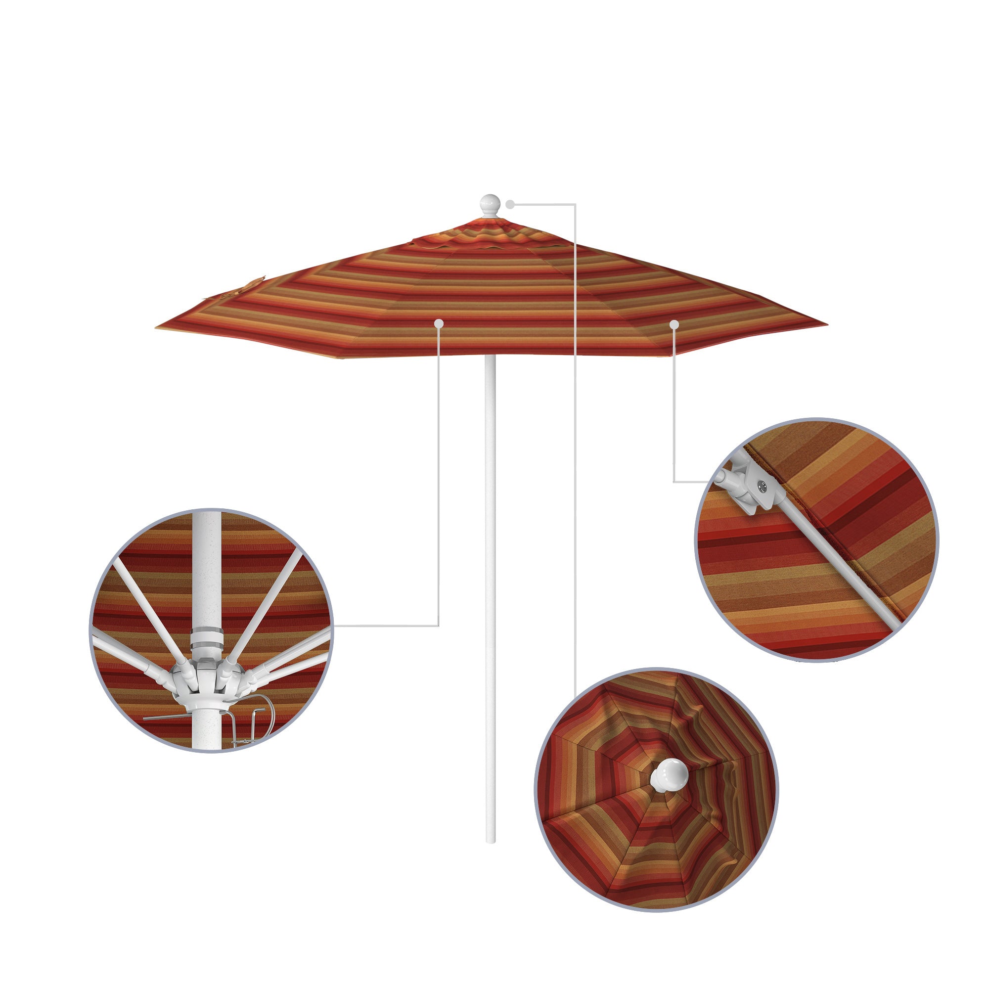 7.5' Venture Series Patio Umbrella - Sunbrella Fabric