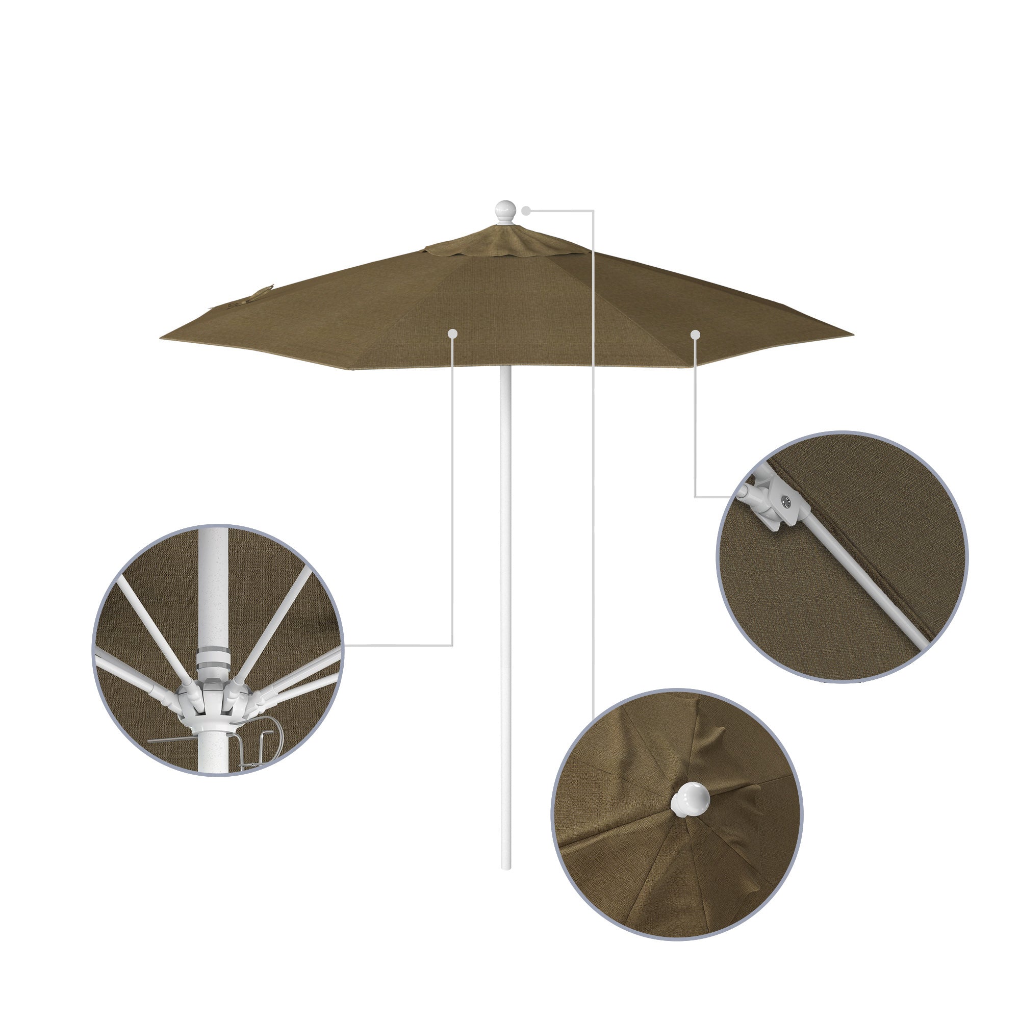 7.5' Venture Series Patio Umbrella - Sunbrella Fabric