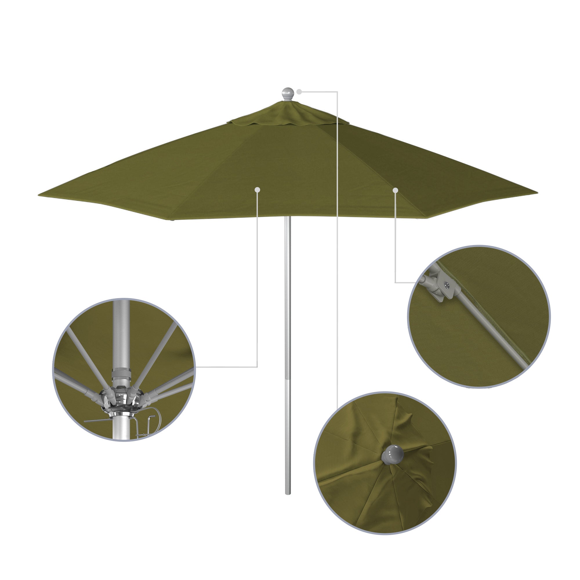 9' Venture Series Patio Umbrella - Sunbrella Fabric