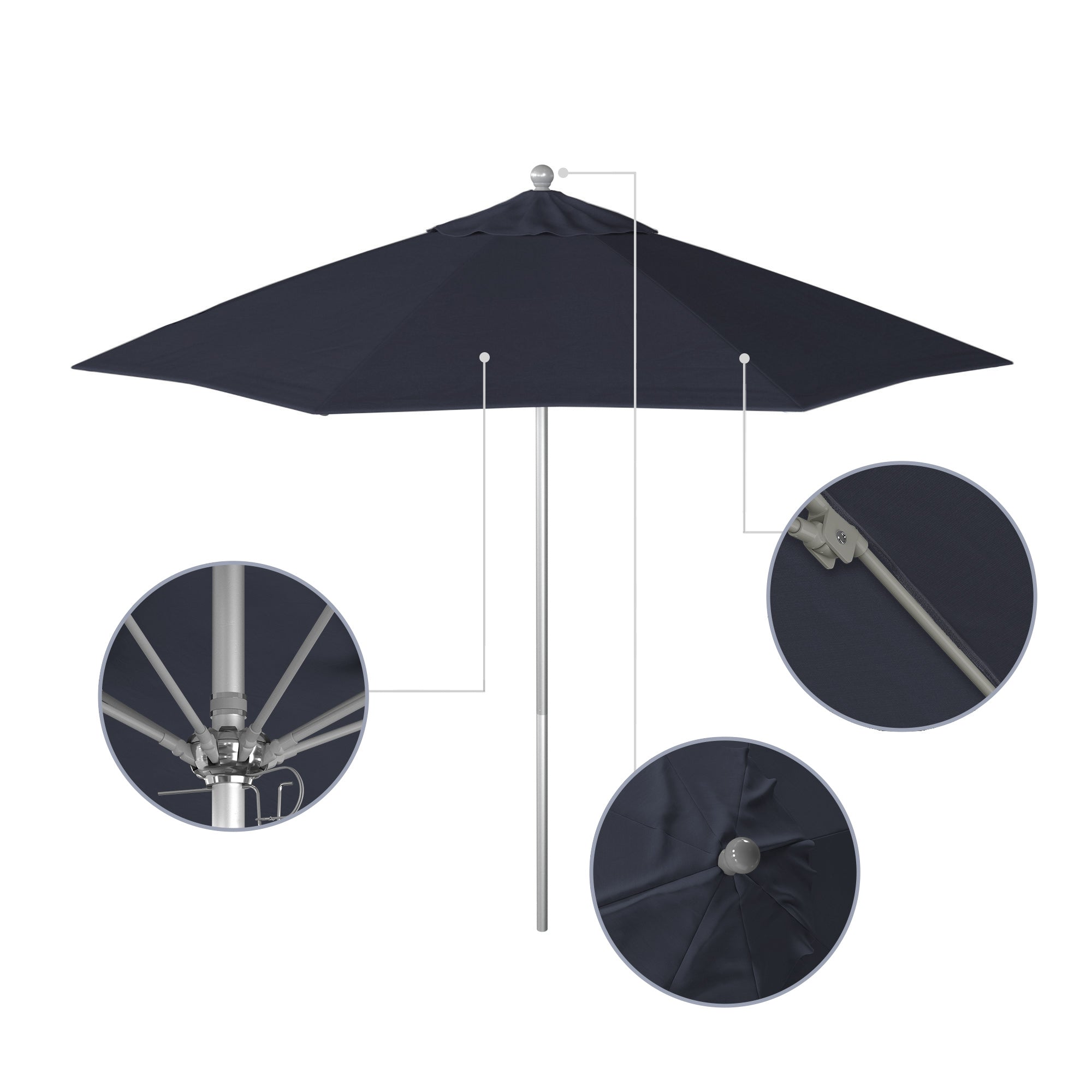 9' Venture Series Patio Umbrella - Sunbrella Fabric