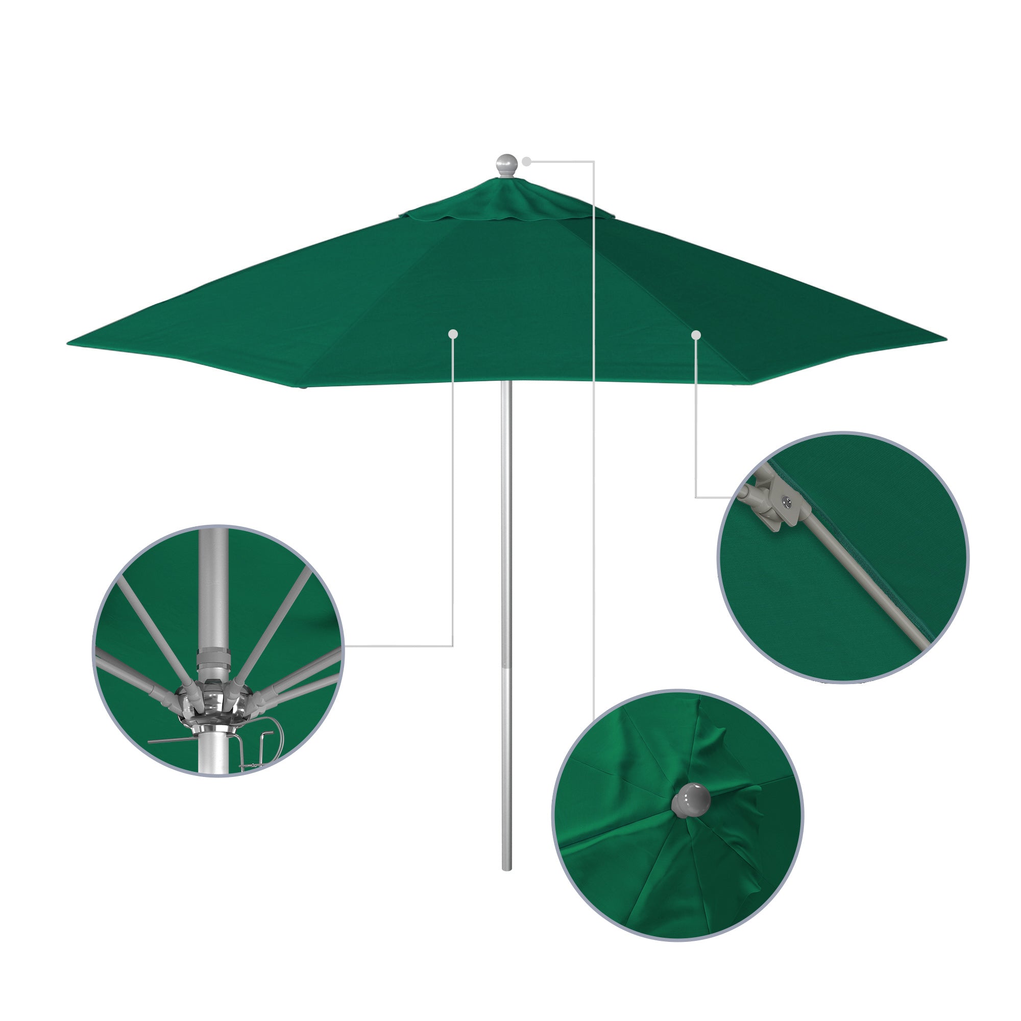 9' Venture Series Patio Umbrella - Sunbrella Fabric