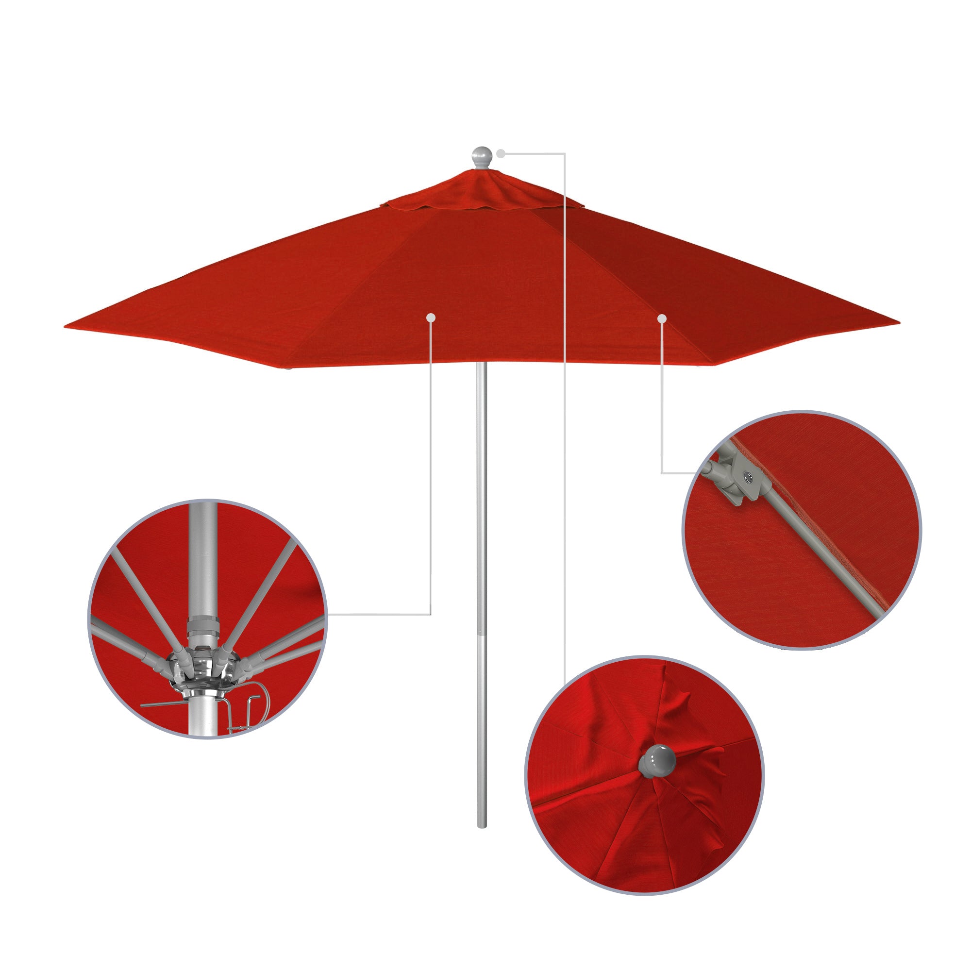 9' Venture Series Patio Umbrella - Sunbrella Fabric
