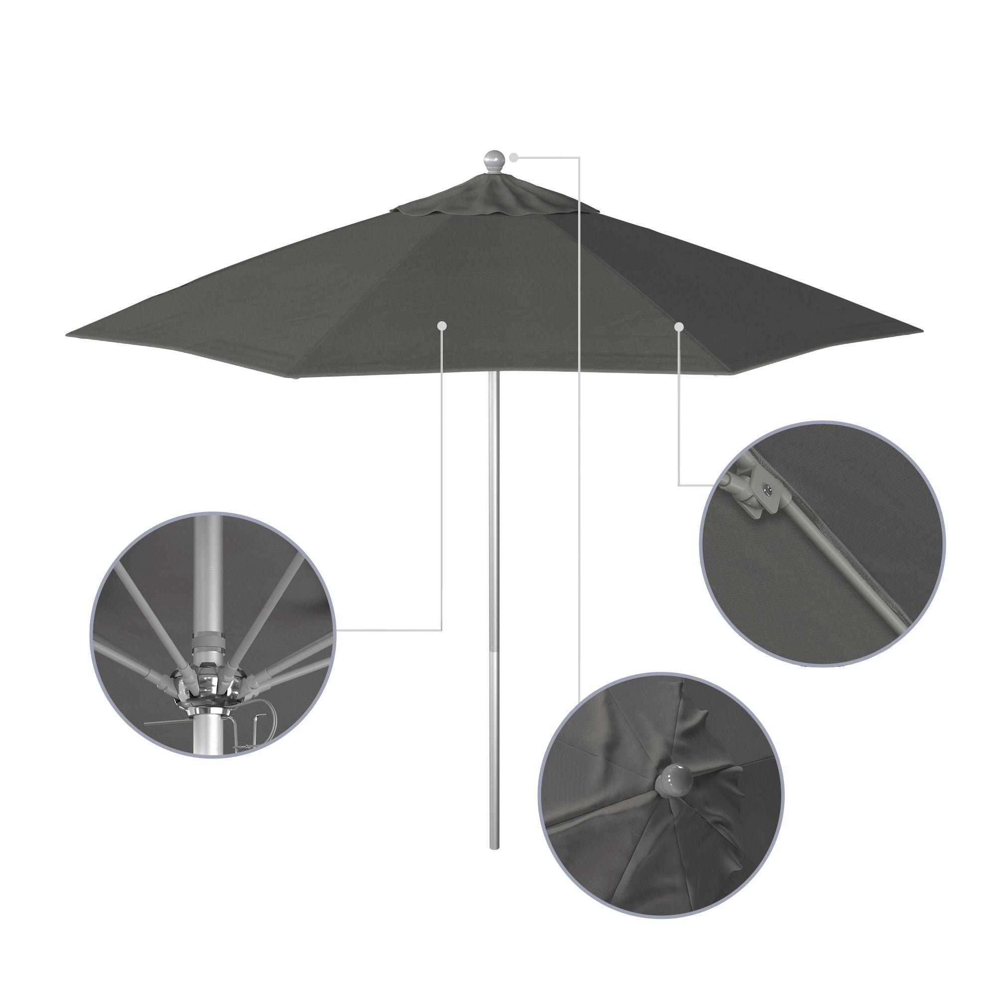 9' Venture Series Patio Umbrella - Sunbrella Fabric