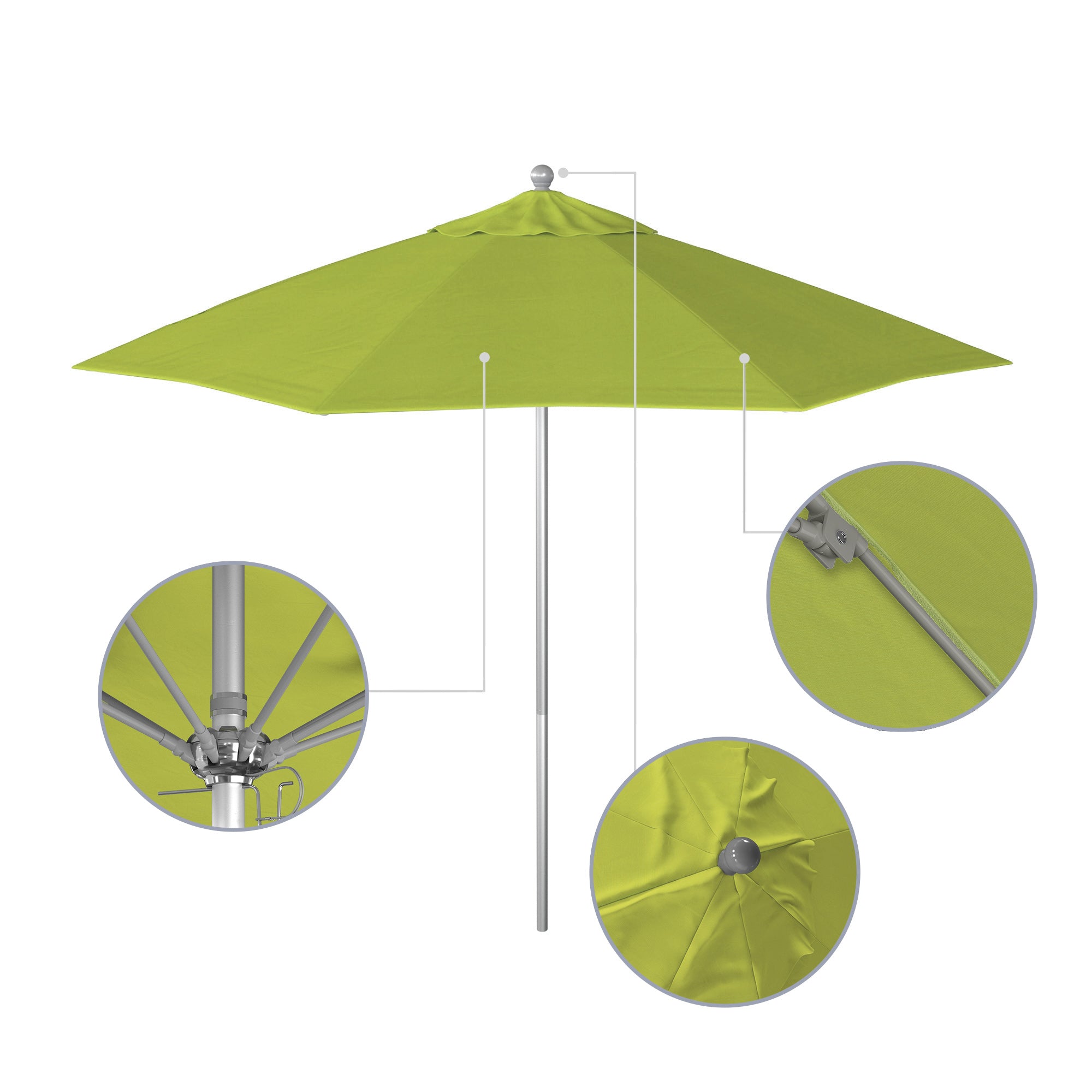 9' Venture Series Patio Umbrella - Sunbrella Fabric