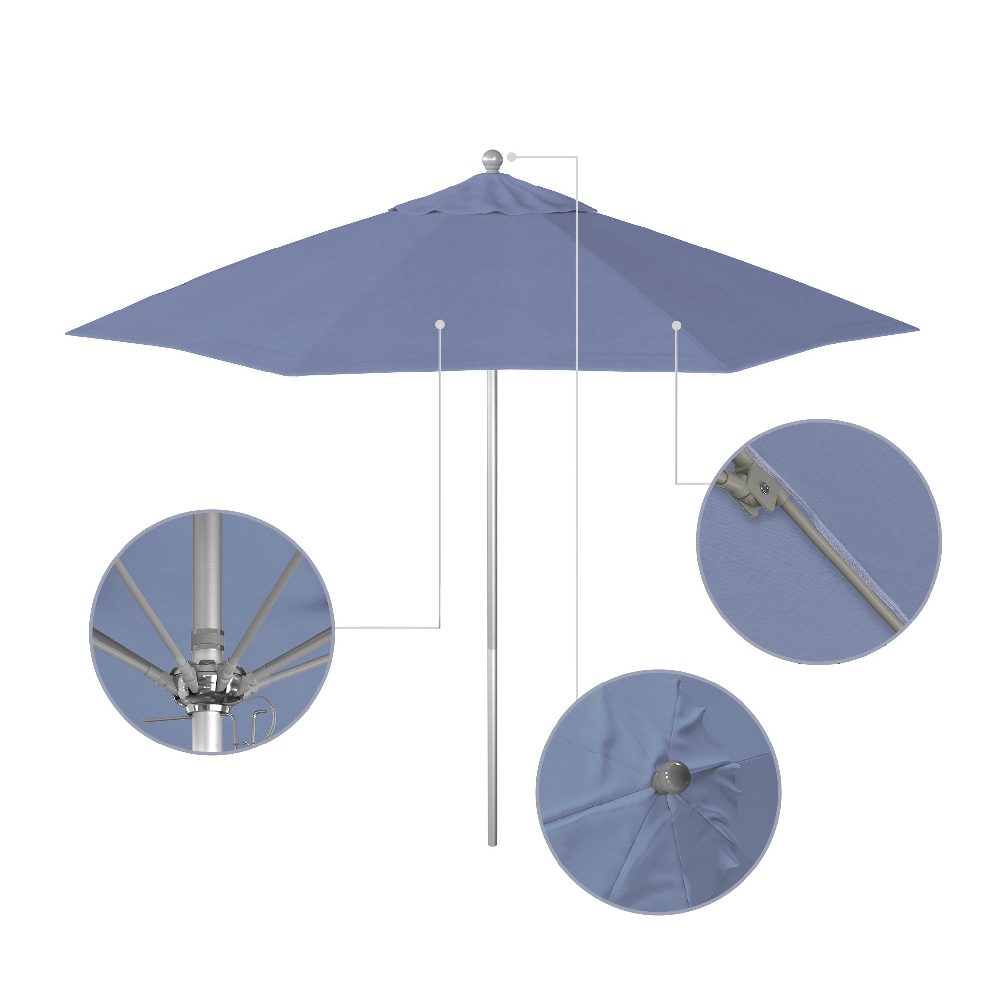 9' Venture Series Patio Umbrella - Sunbrella Fabric