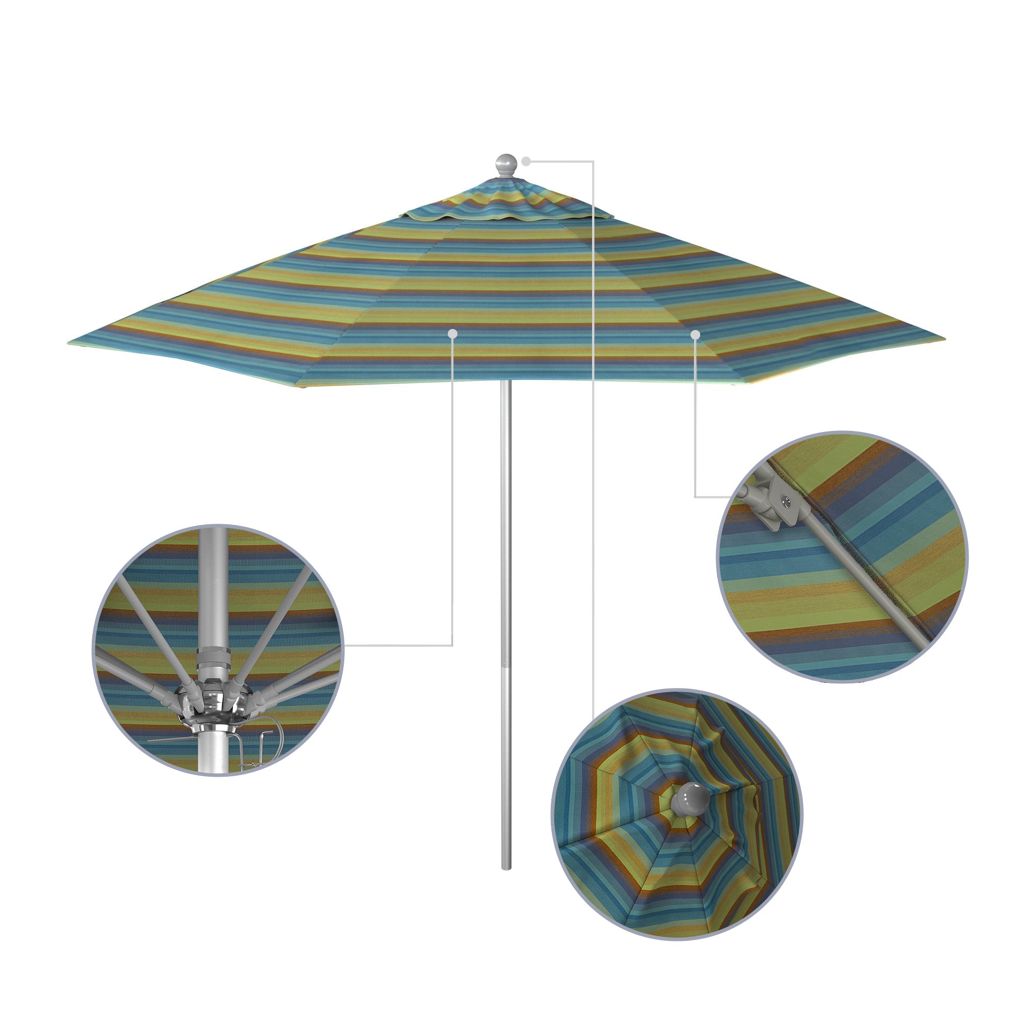 9' Venture Series Patio Umbrella - Sunbrella Fabric