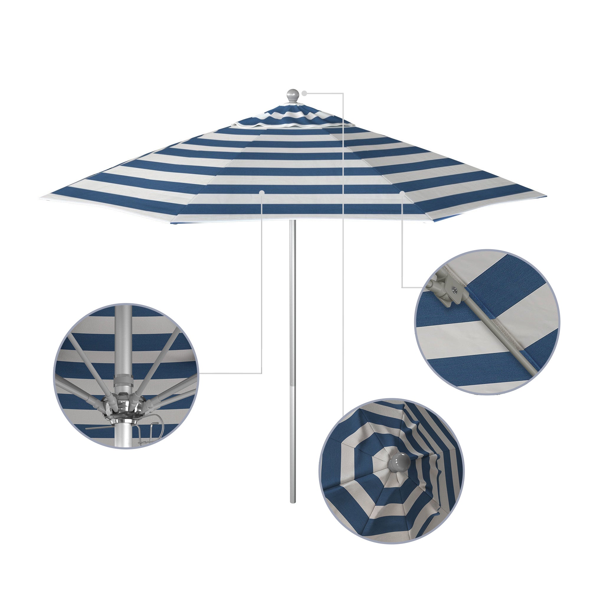9' Venture Series Patio Umbrella - Sunbrella Fabric
